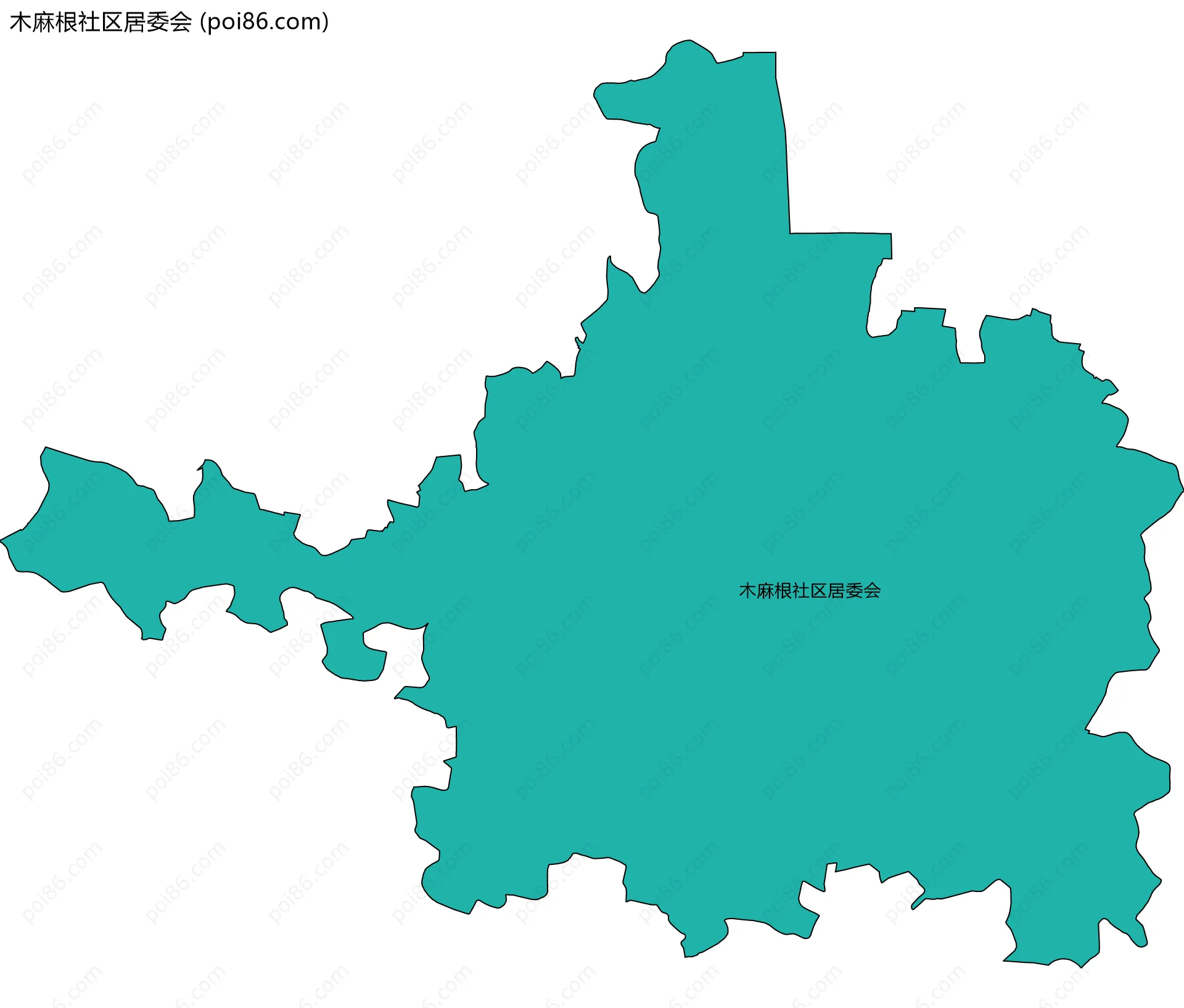 木麻根社区居委会边界地图