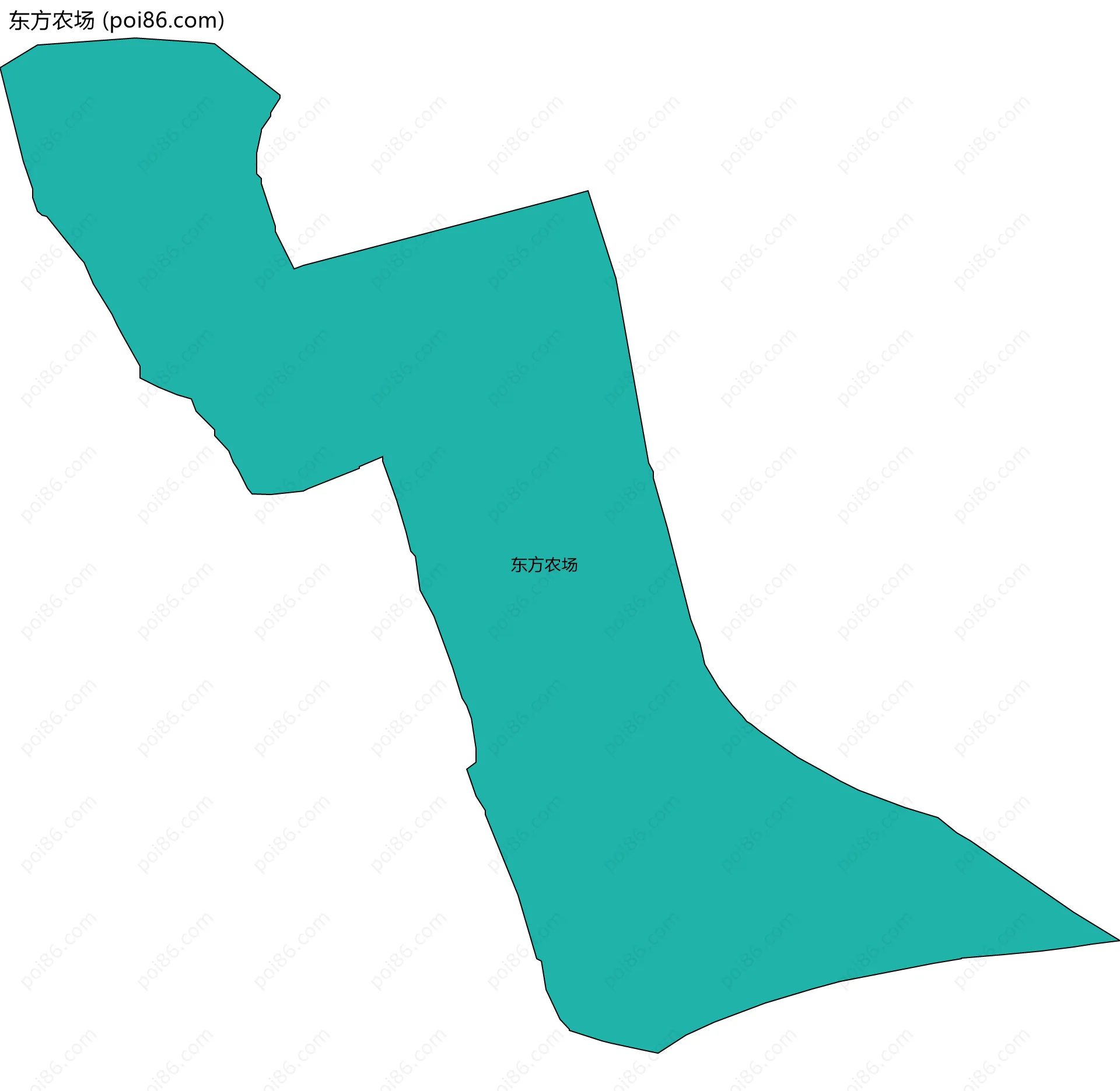 东方农场边界地图