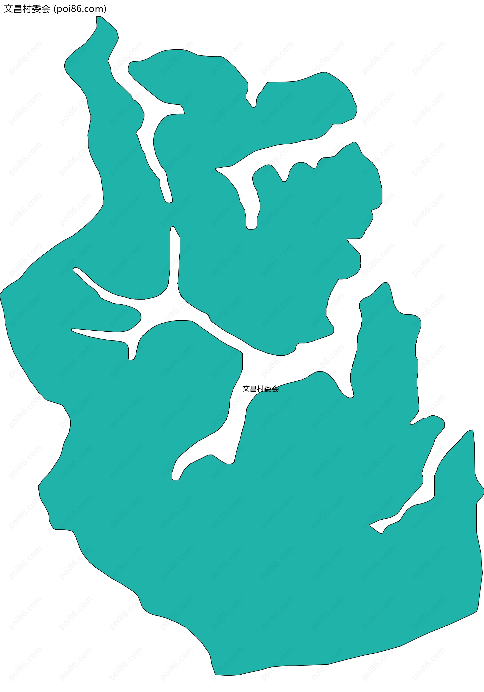 文昌村委会边界地图