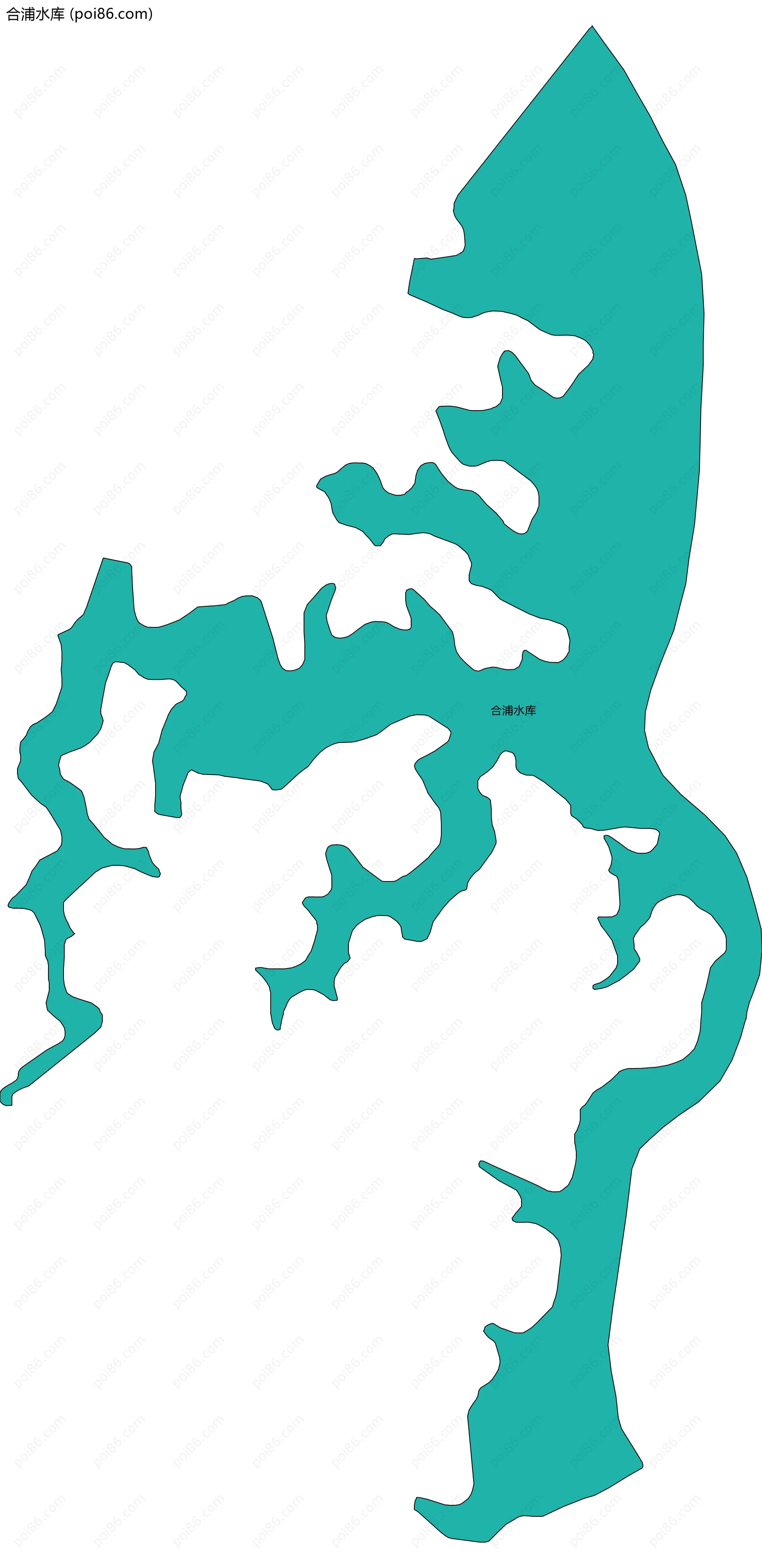 合浦水库边界地图