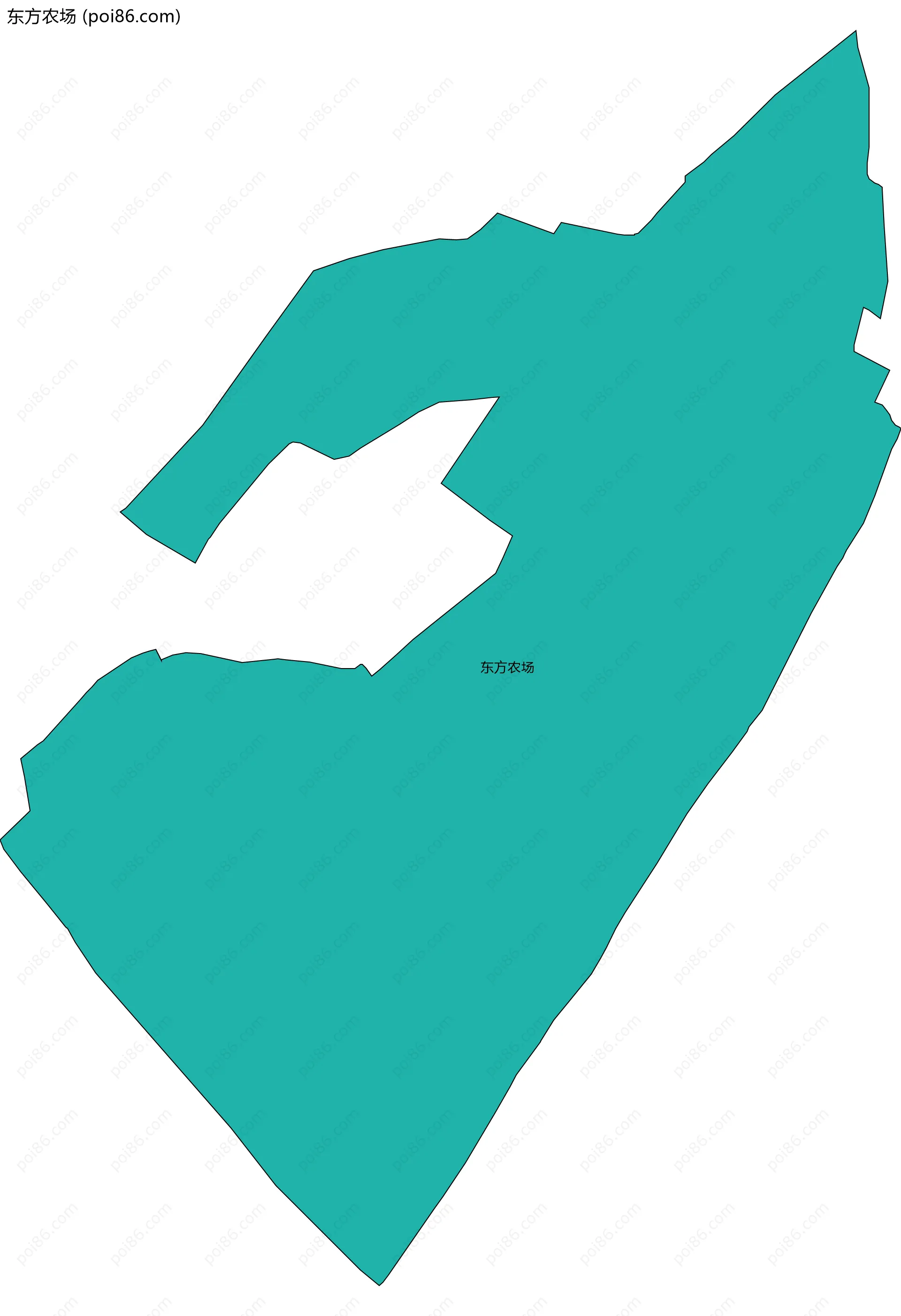 东方农场边界地图