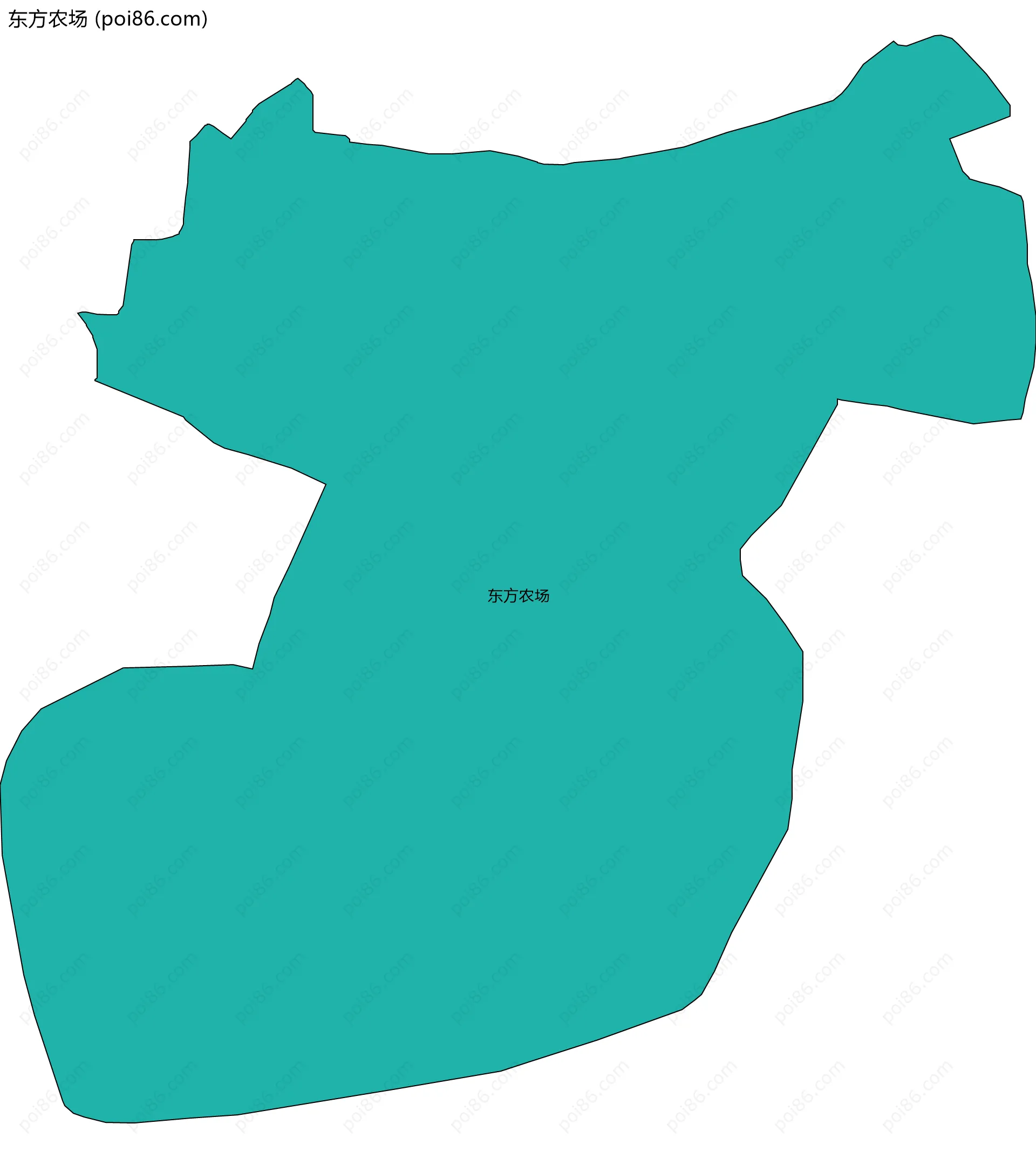 东方农场边界地图