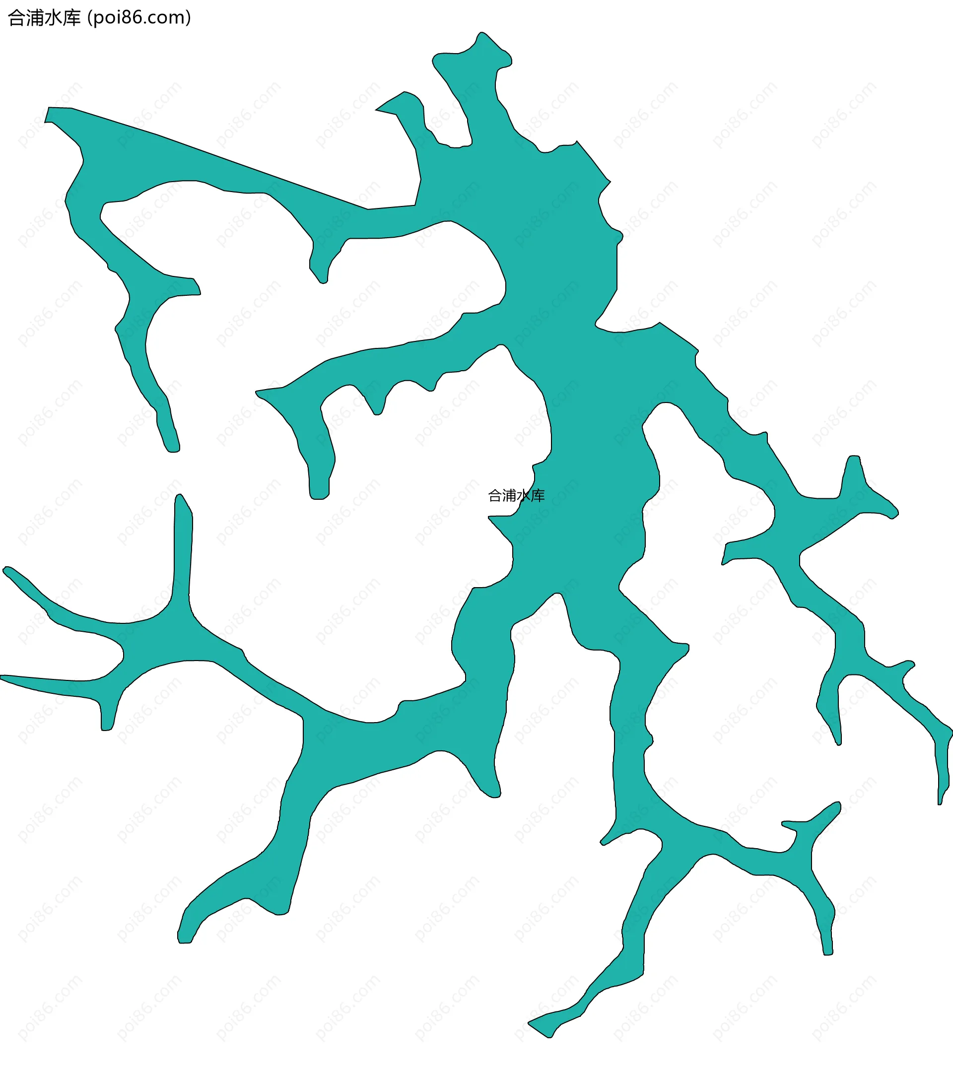 合浦水库边界地图