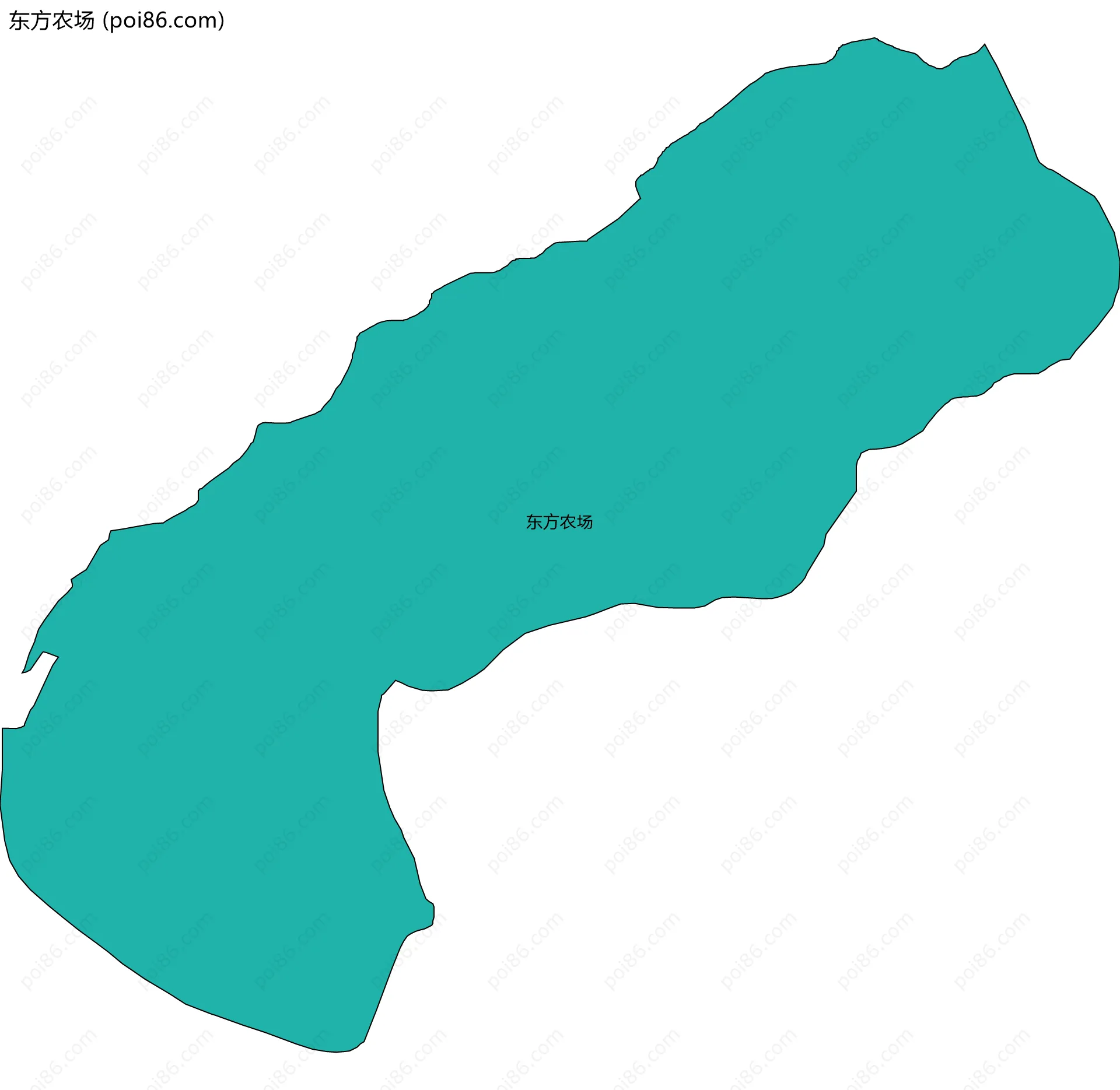 东方农场边界地图