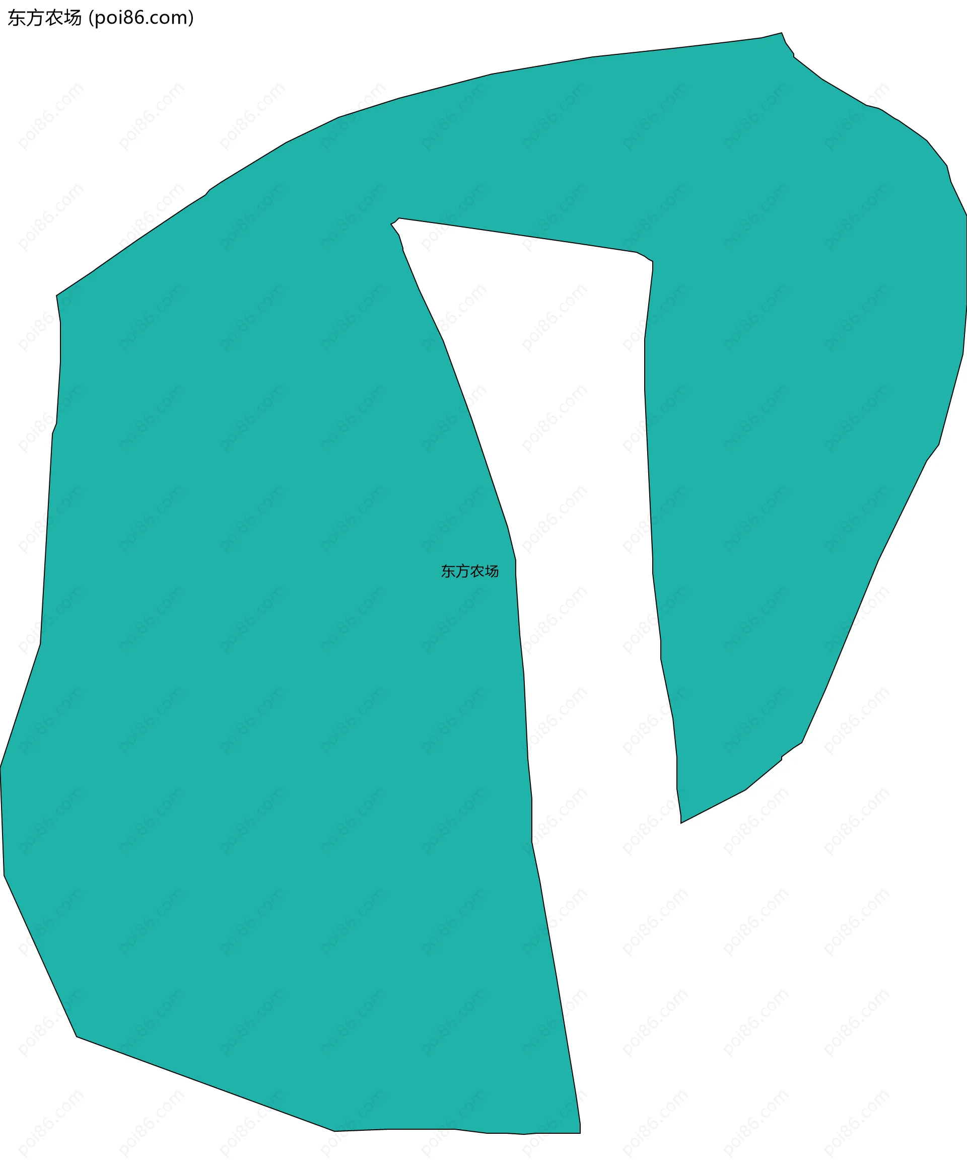 东方农场边界地图