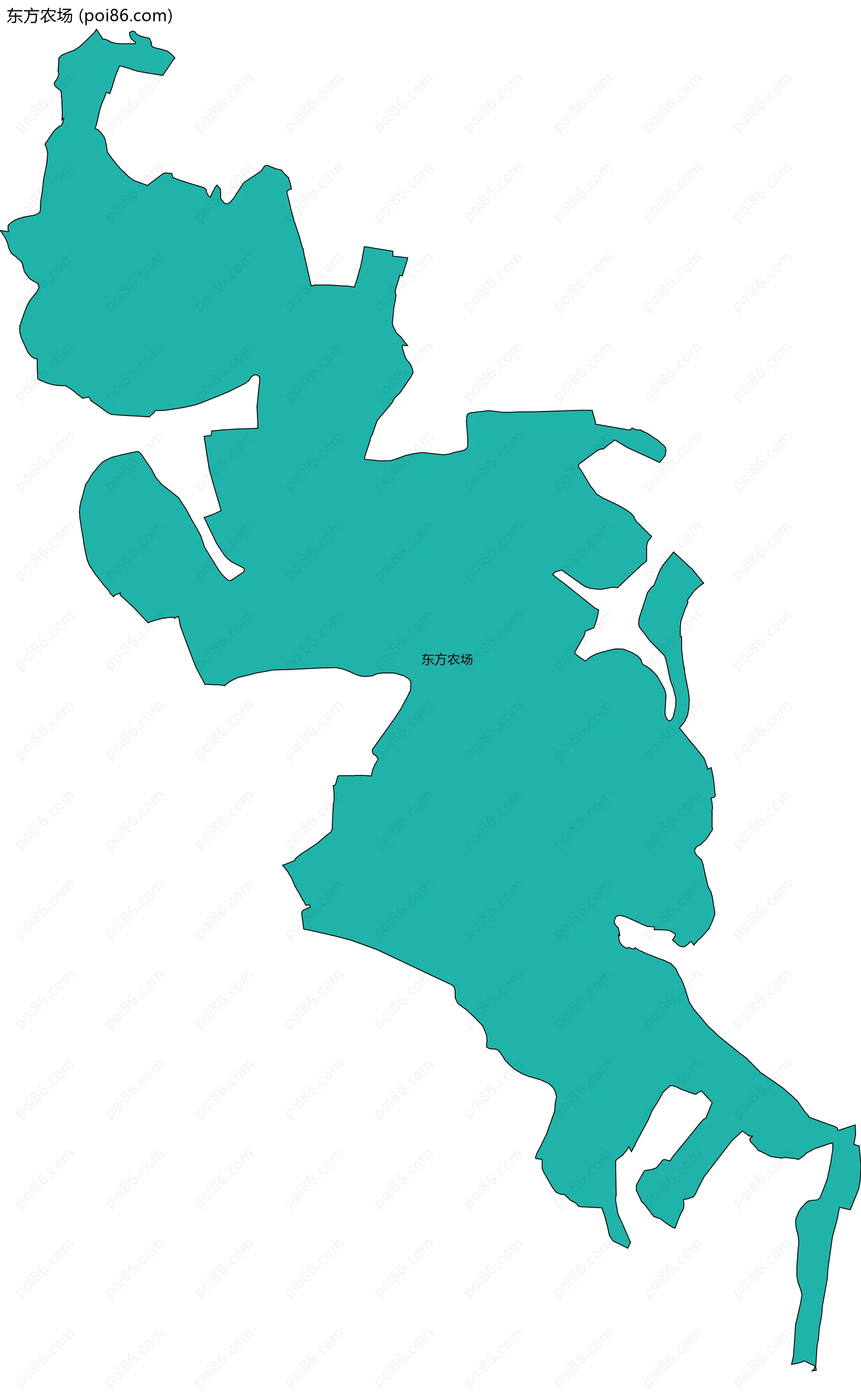 东方农场边界地图