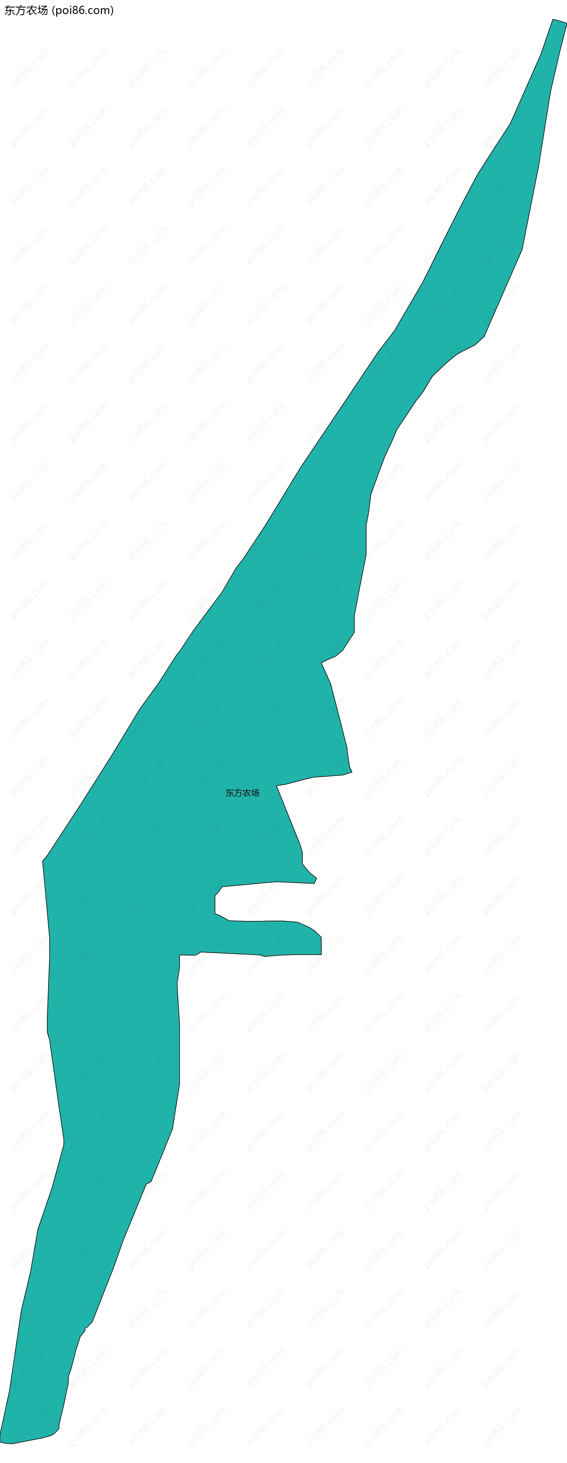 东方农场边界地图