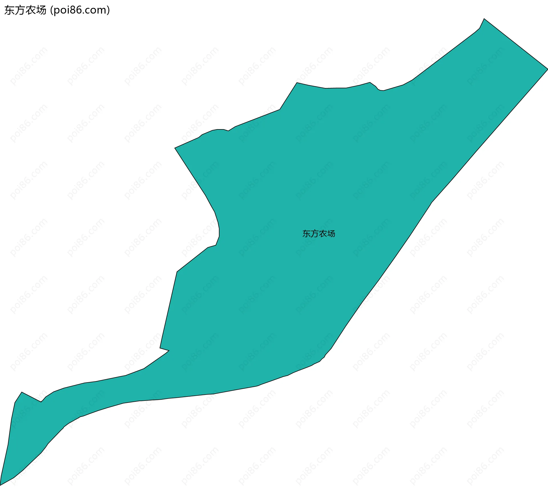 东方农场边界地图