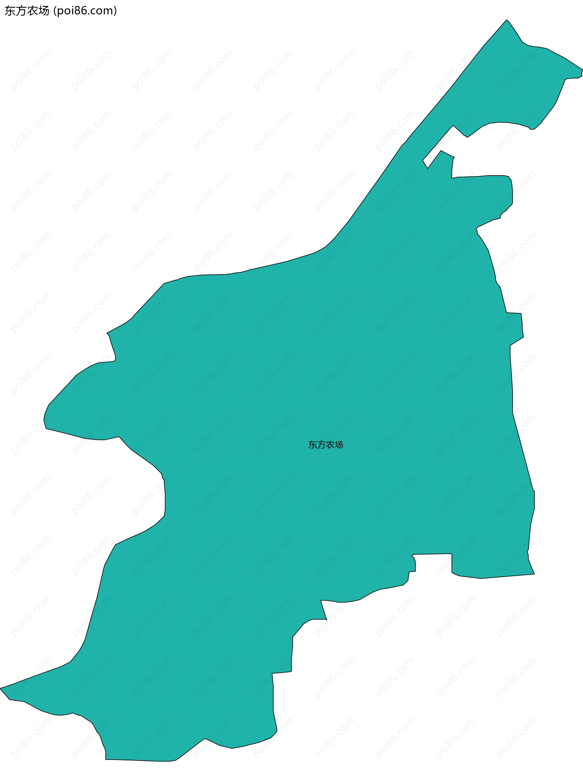 东方农场边界地图