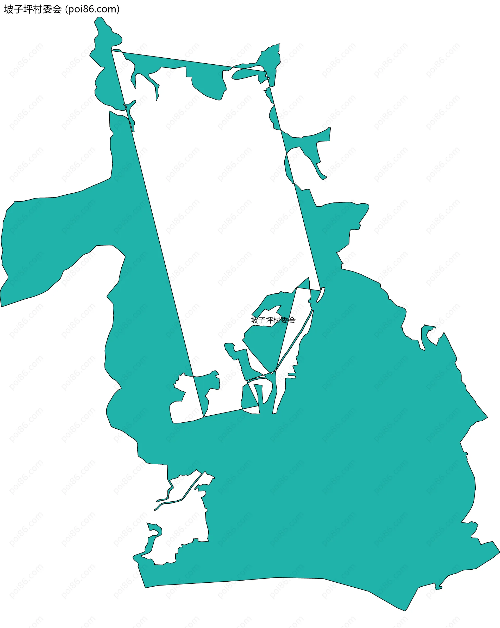 坡子坪村委会边界地图