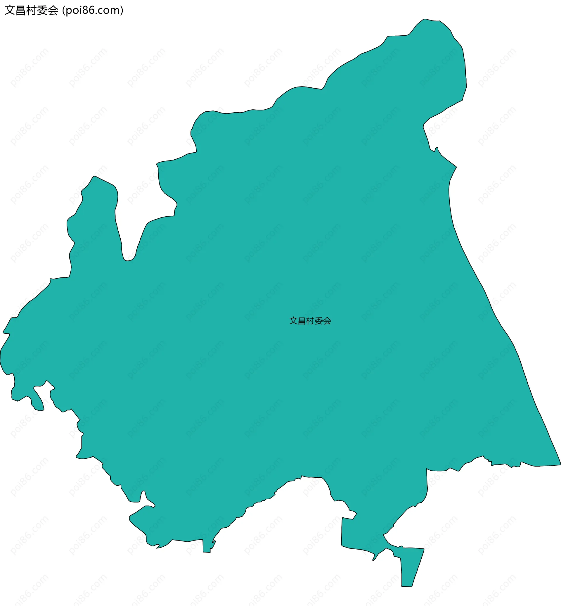 文昌村委会边界地图