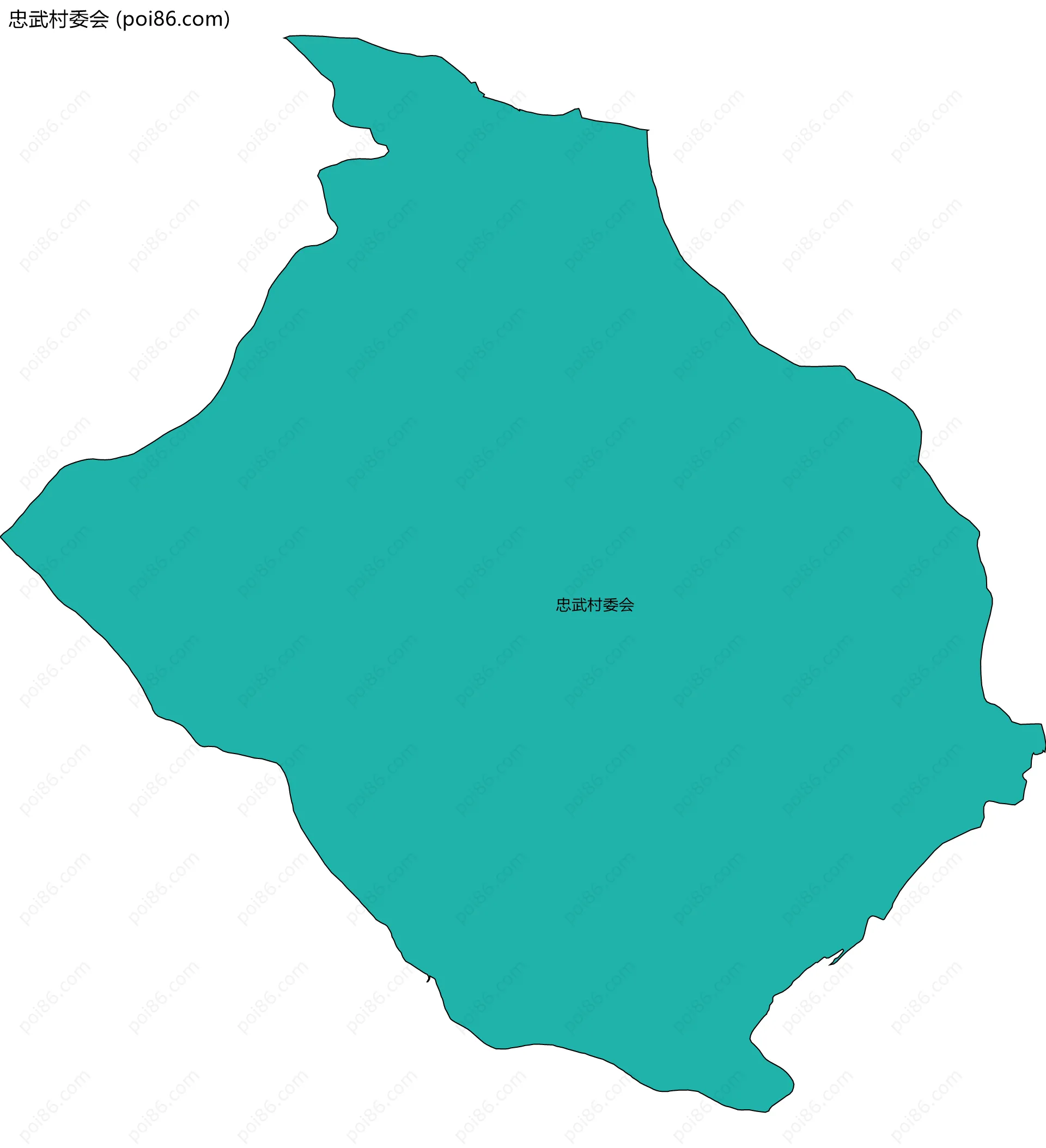 忠武村委会边界地图