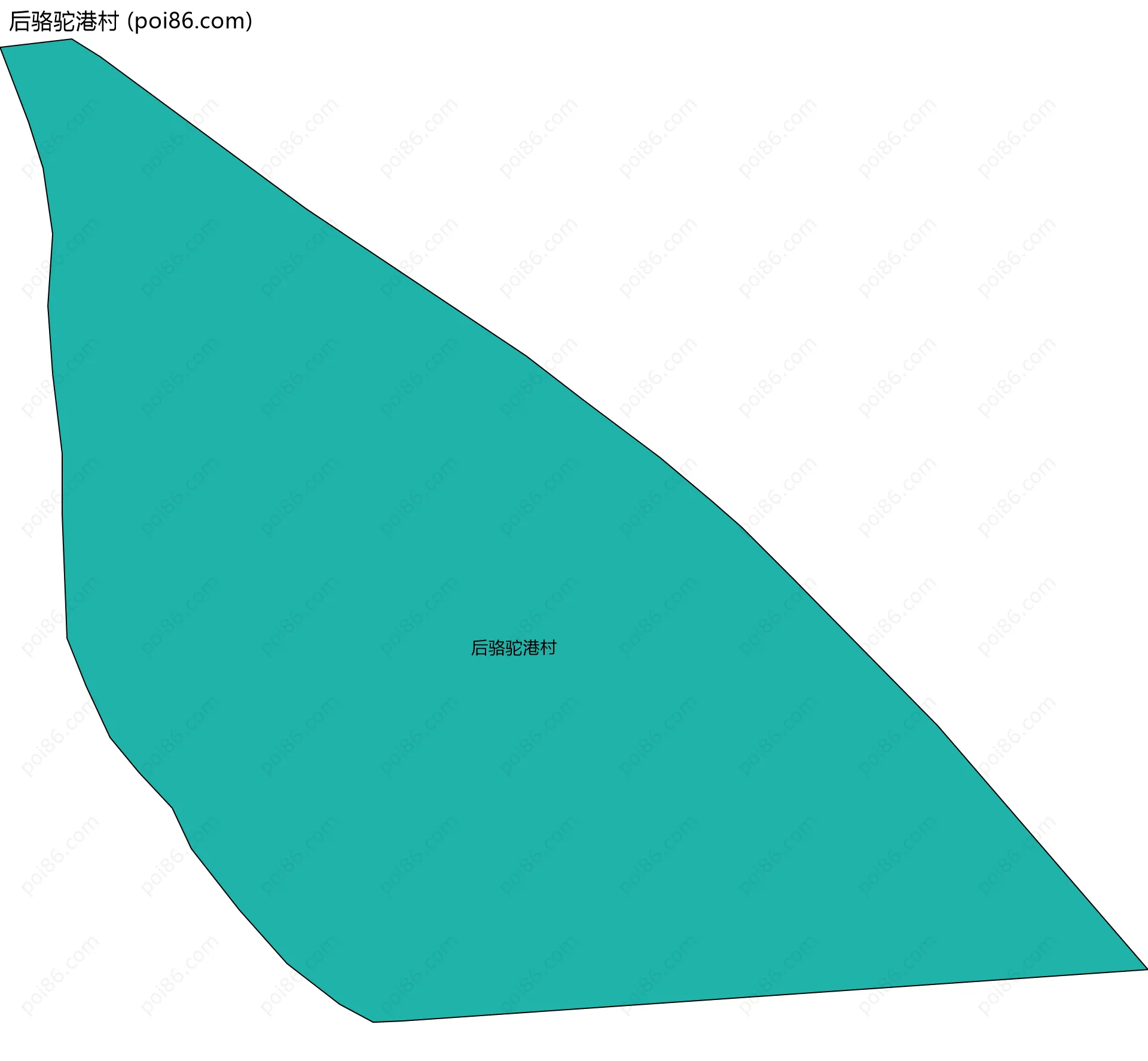 后骆驼港村边界地图