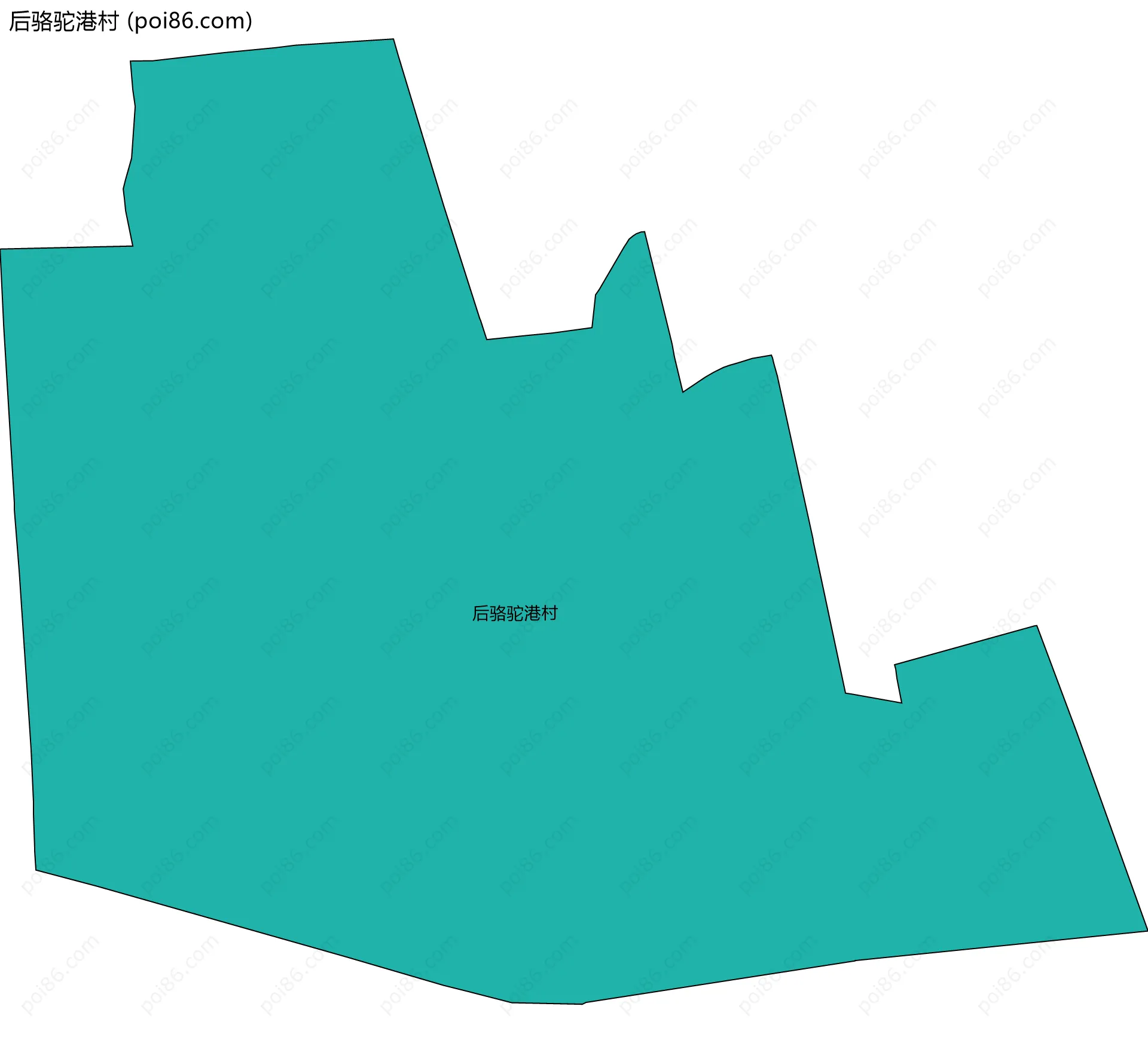 后骆驼港村边界地图