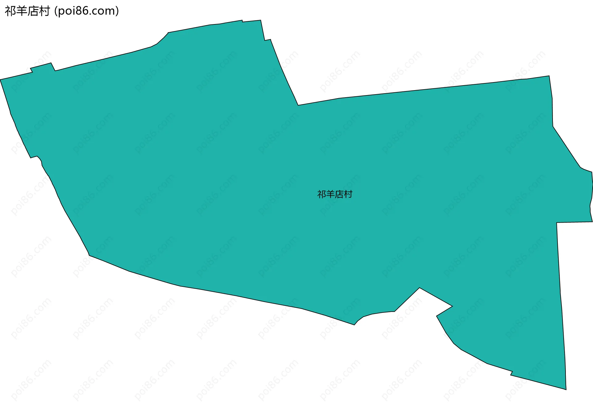 祁羊店村边界地图