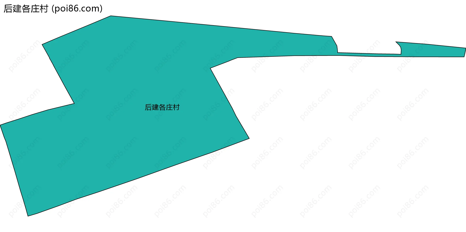 后建各庄村边界地图