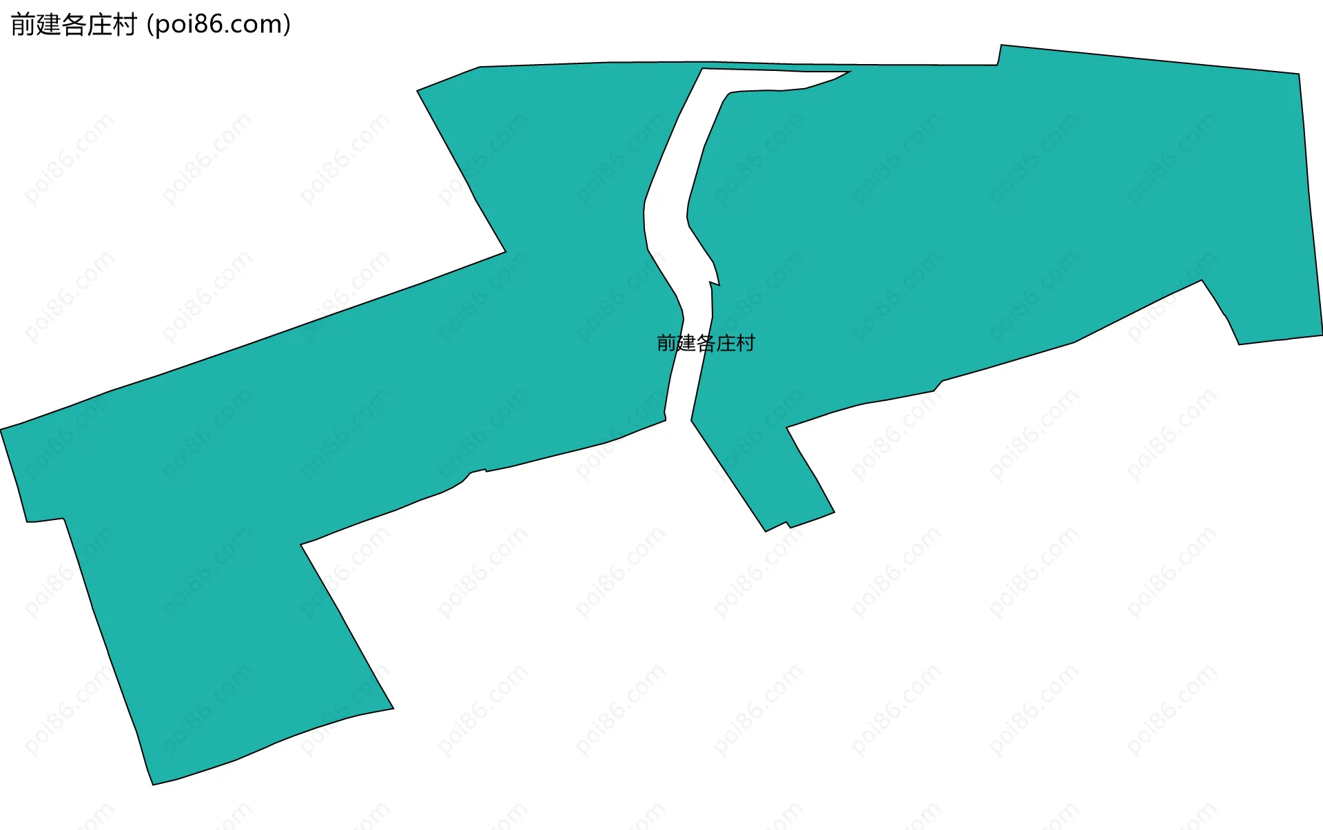 前建各庄村边界地图