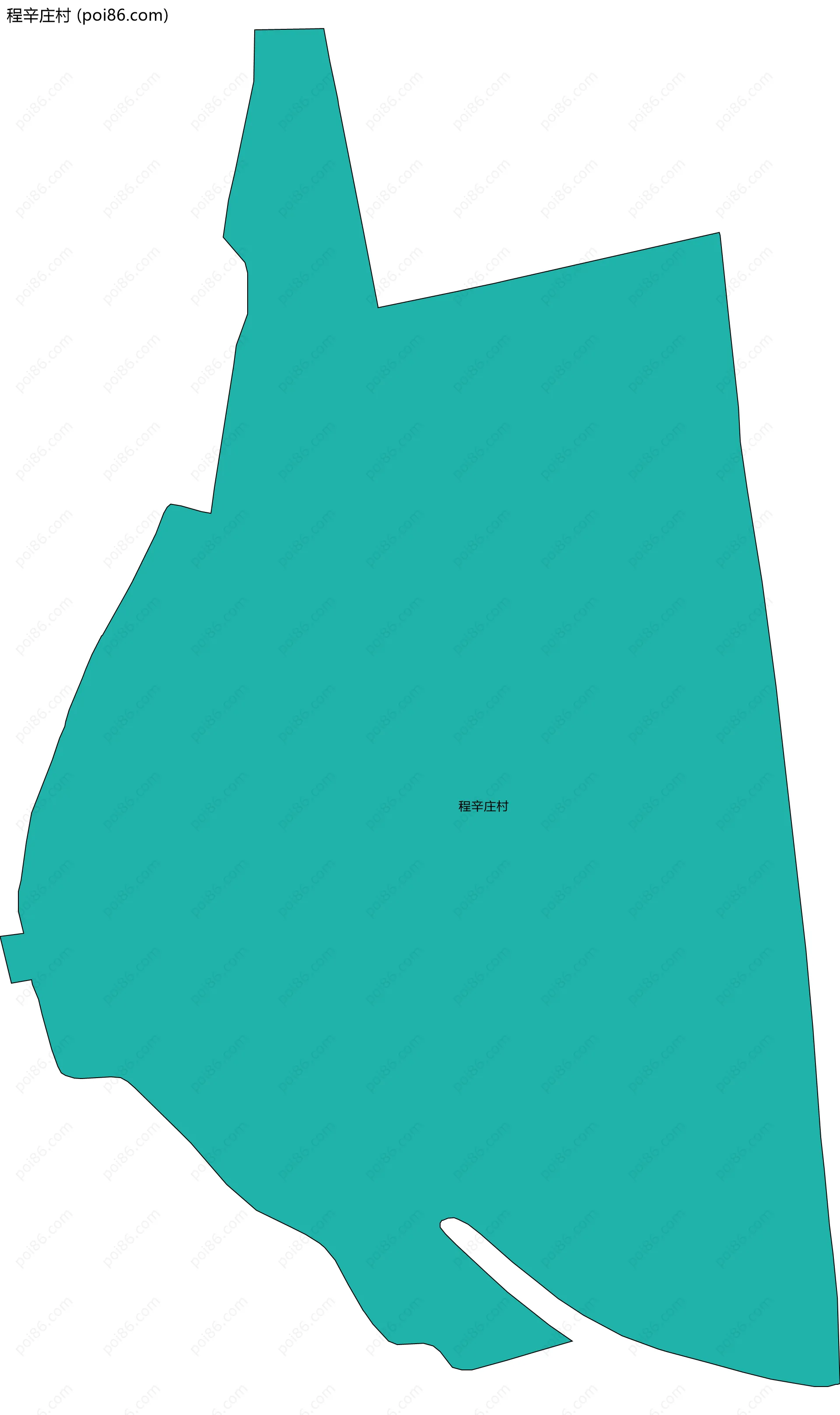 程辛庄村边界地图