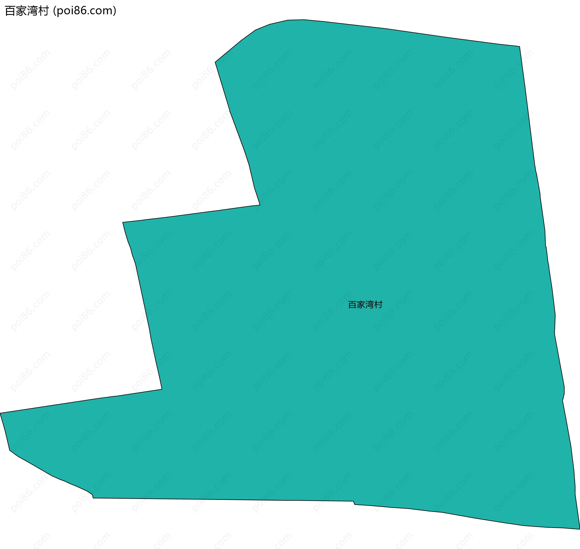 百家湾村边界地图