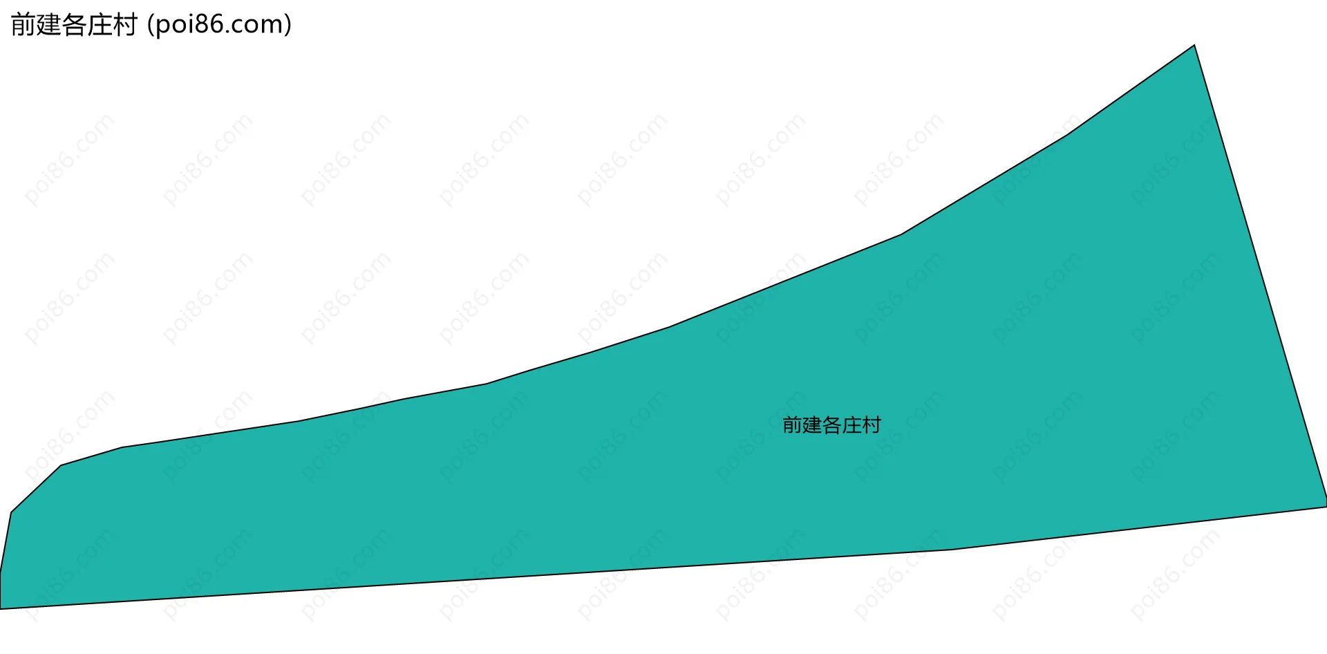 前建各庄村边界地图