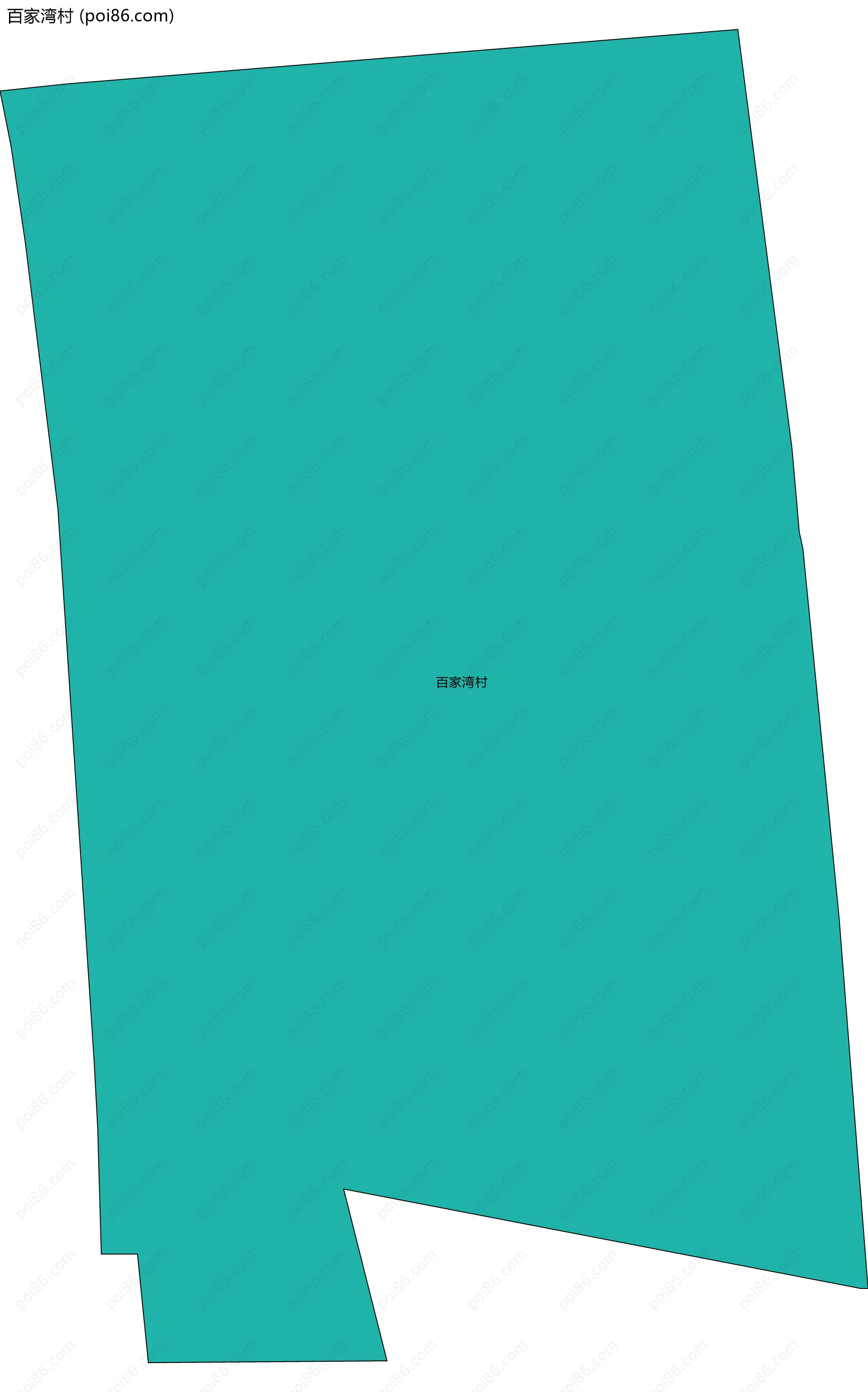 百家湾村边界地图