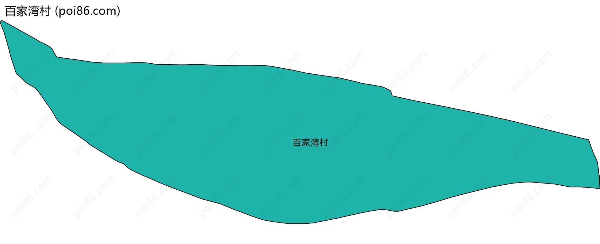 百家湾村边界地图