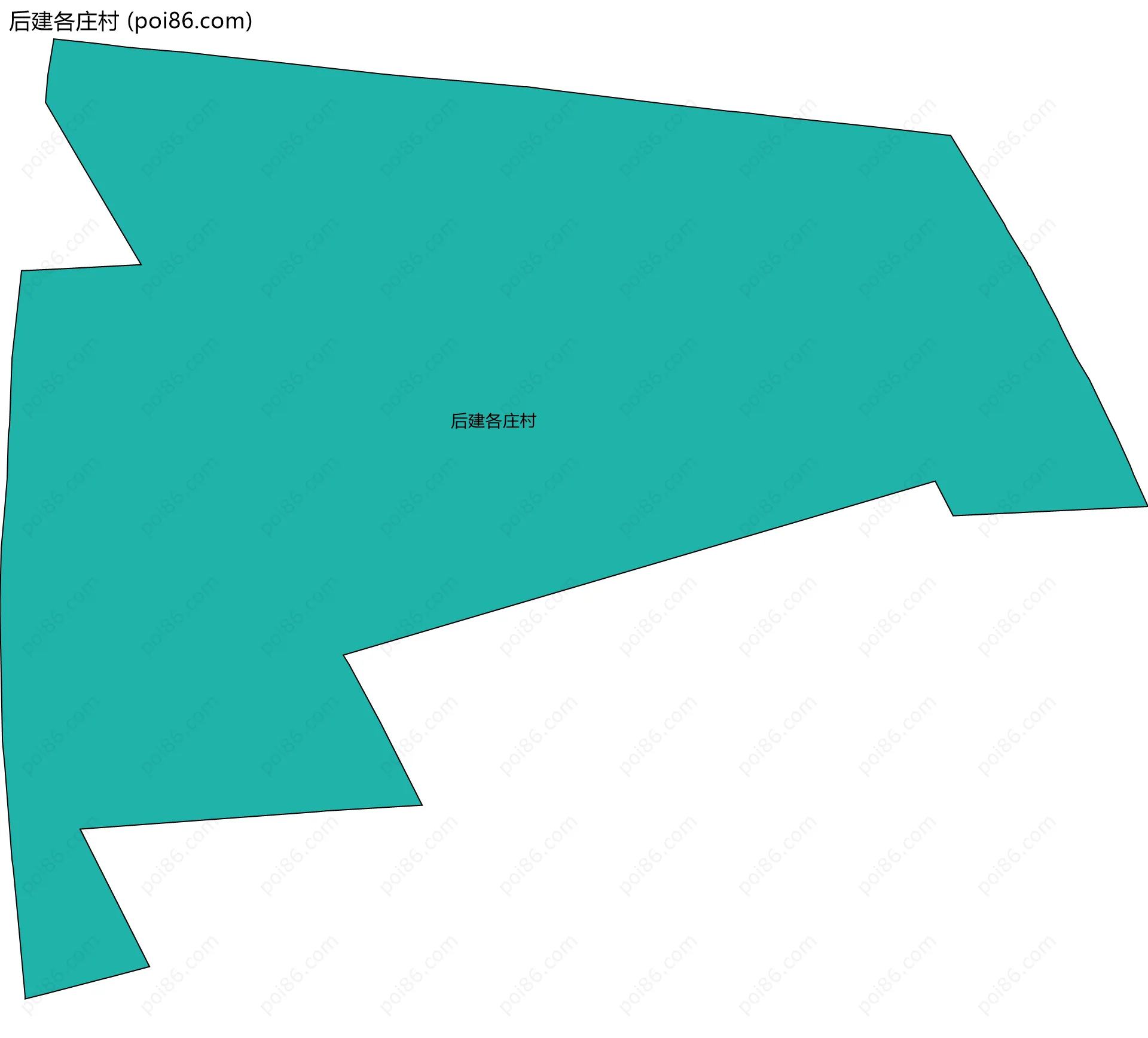 后建各庄村边界地图