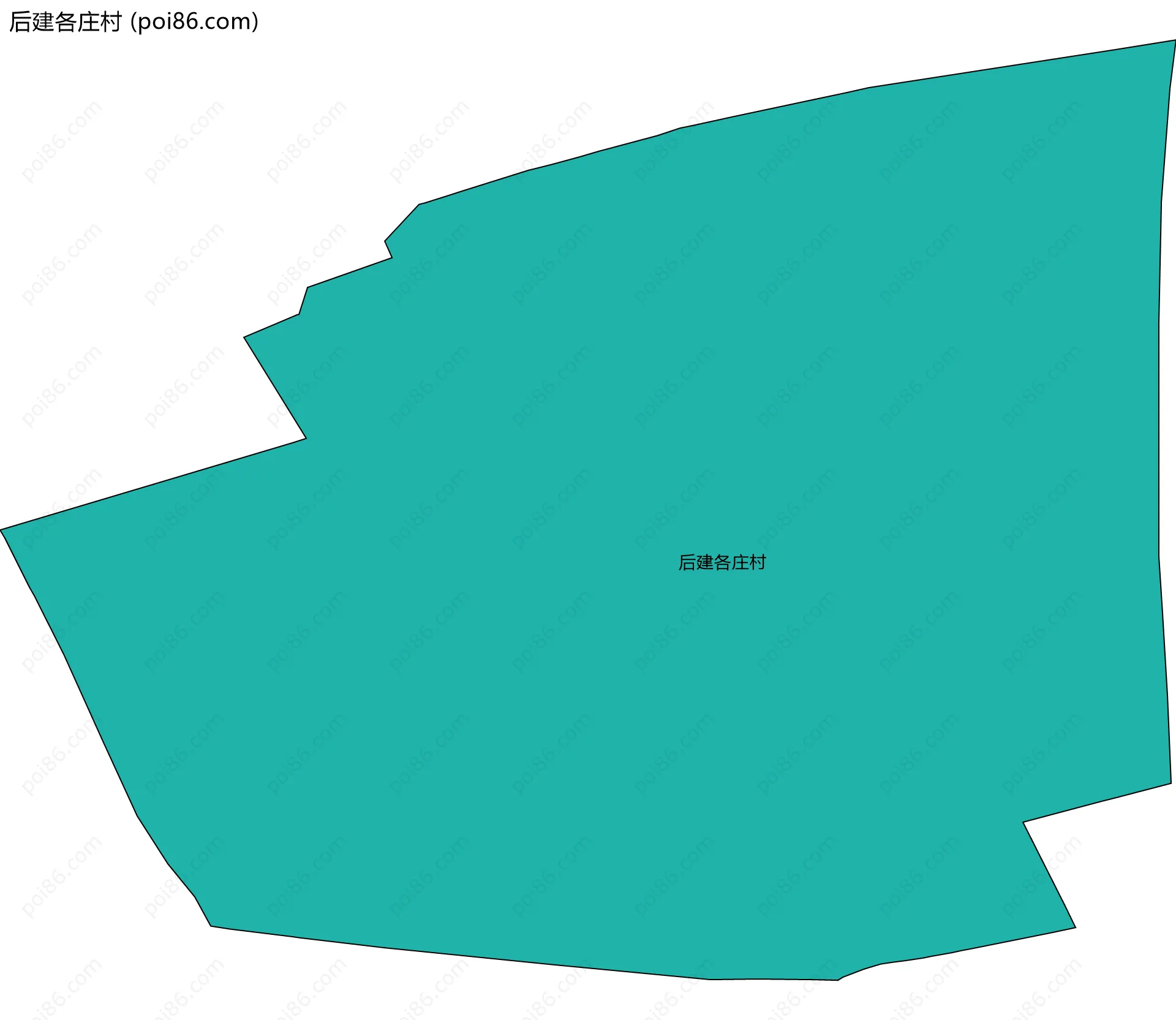 后建各庄村边界地图