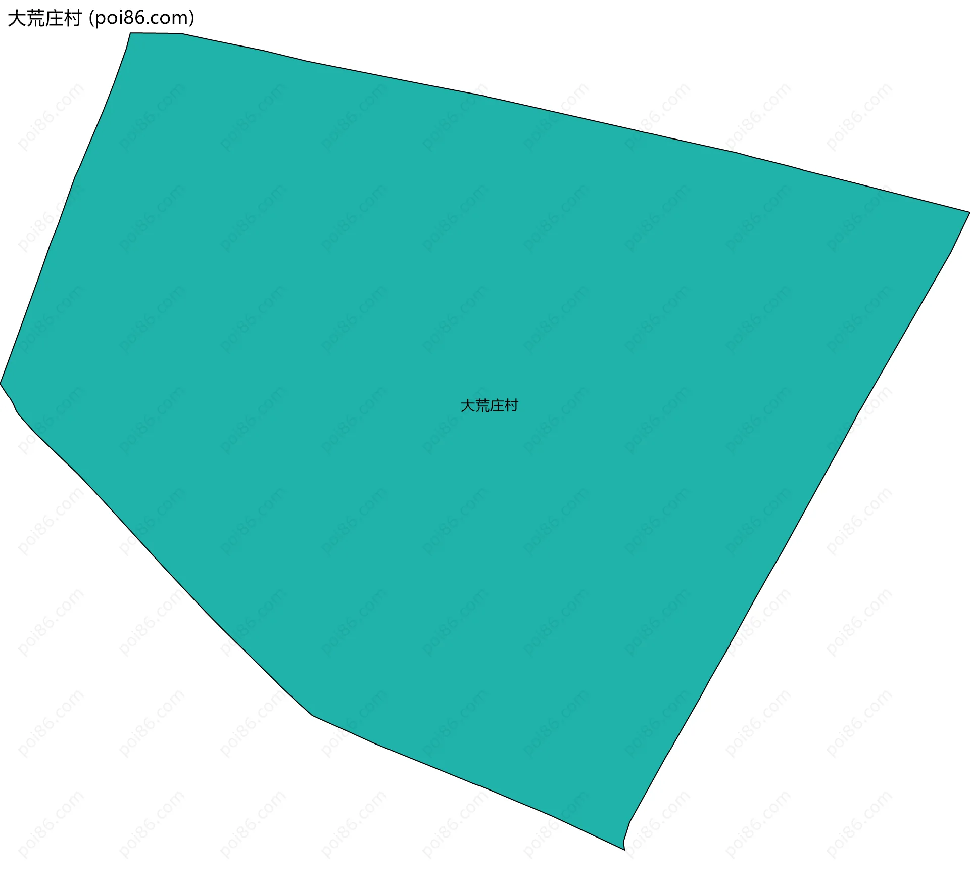 大荒庄村边界地图