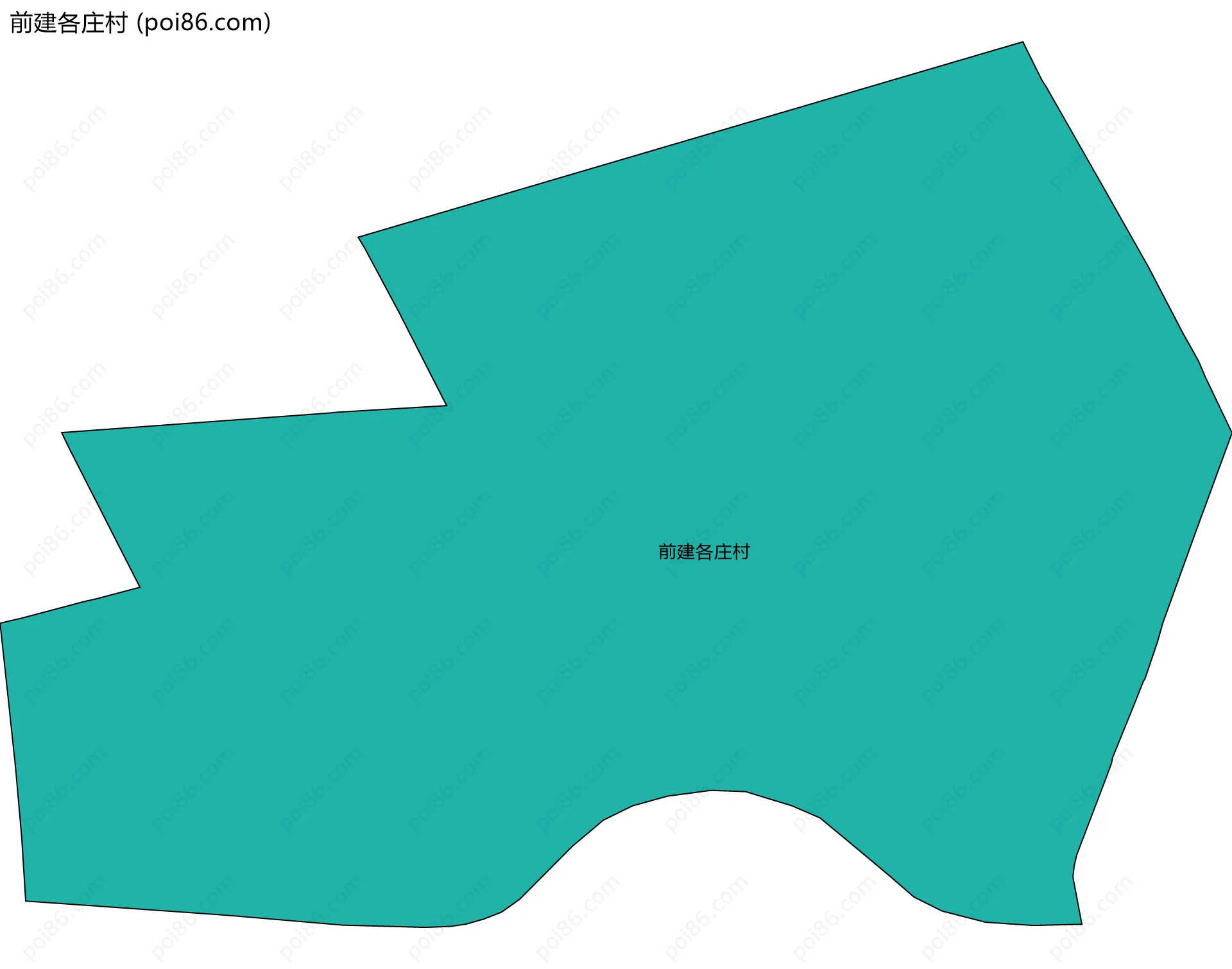 前建各庄村边界地图
