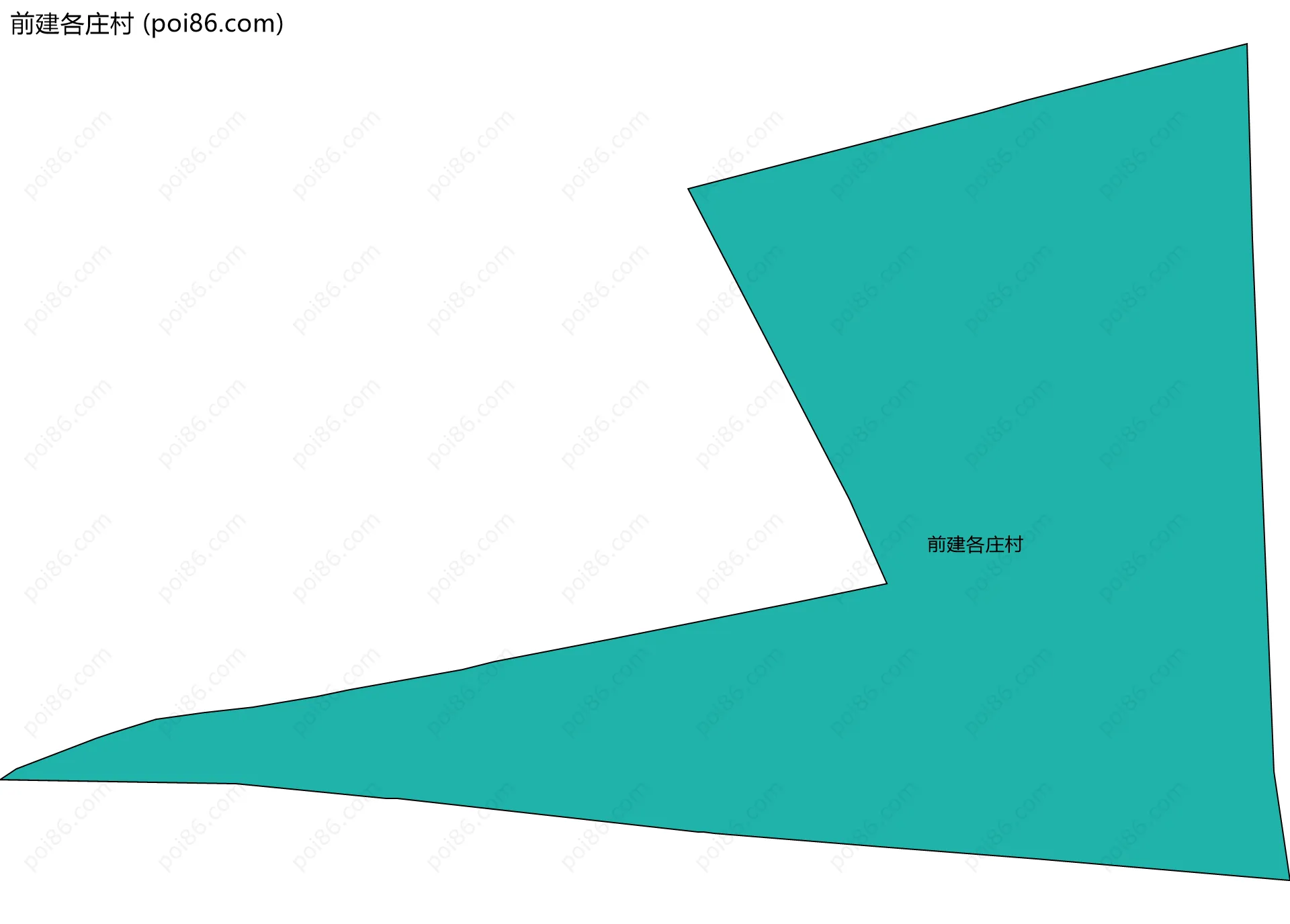 前建各庄村边界地图