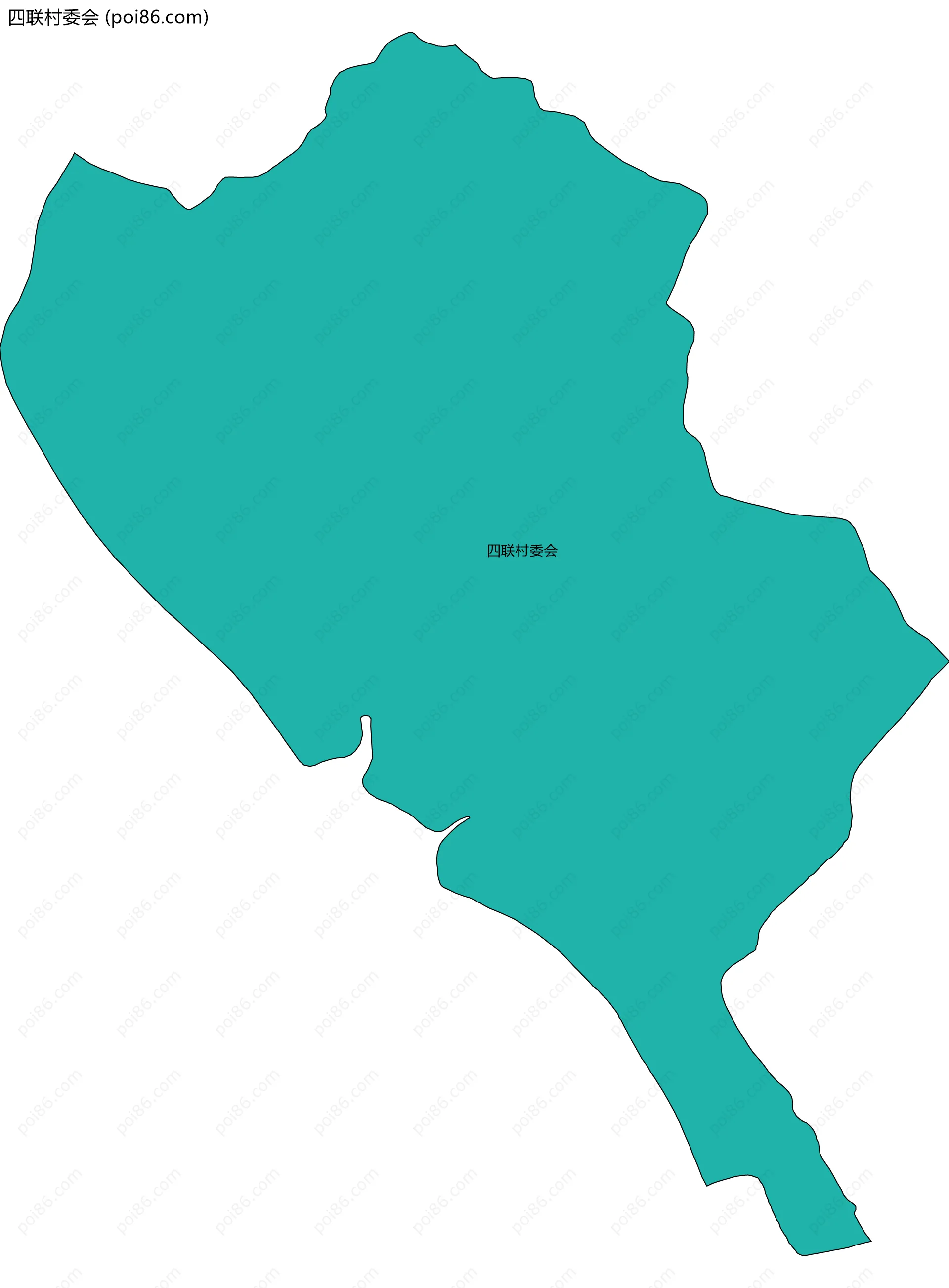 四联村委会边界地图