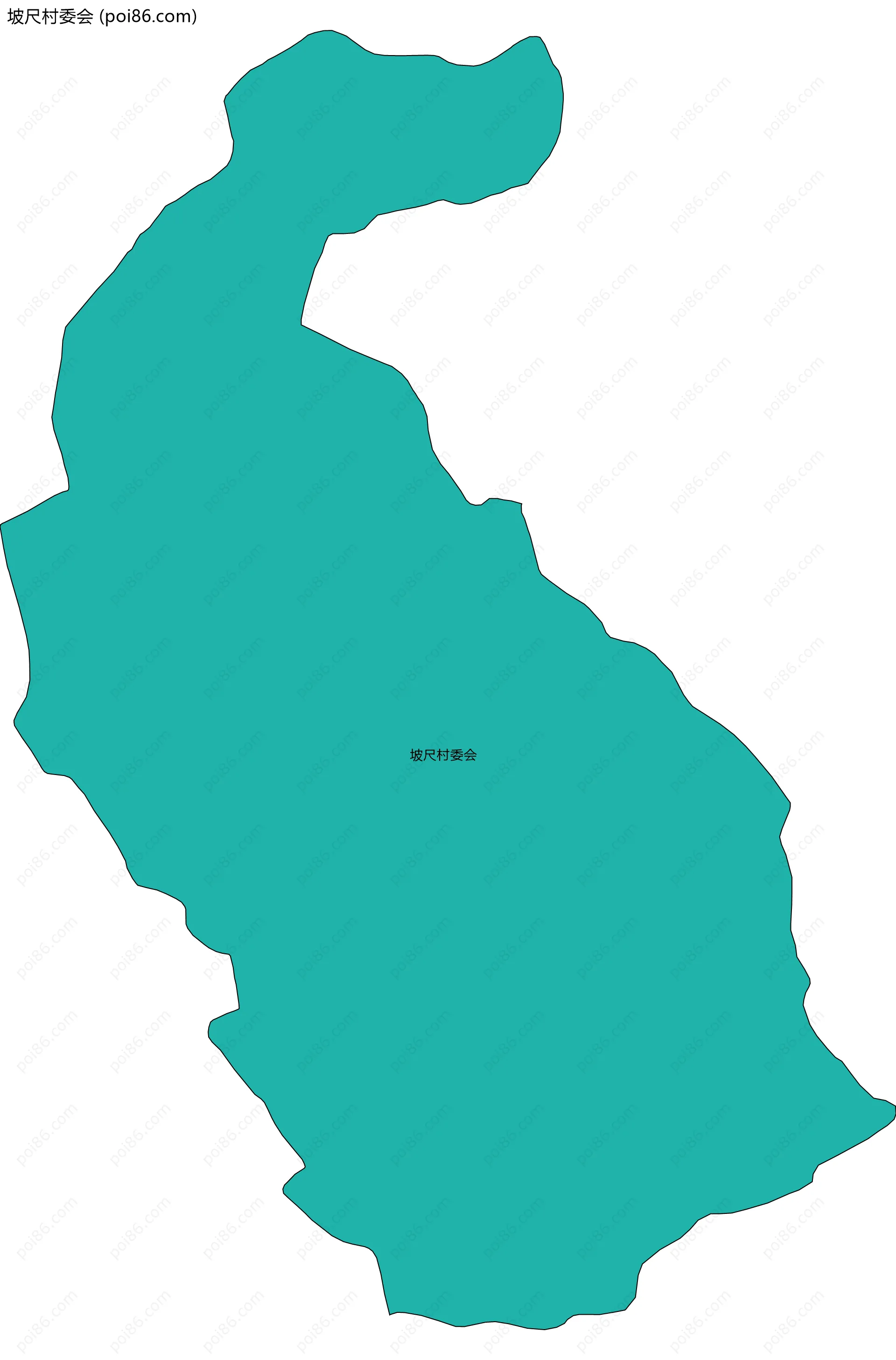 坡尺村委会边界地图