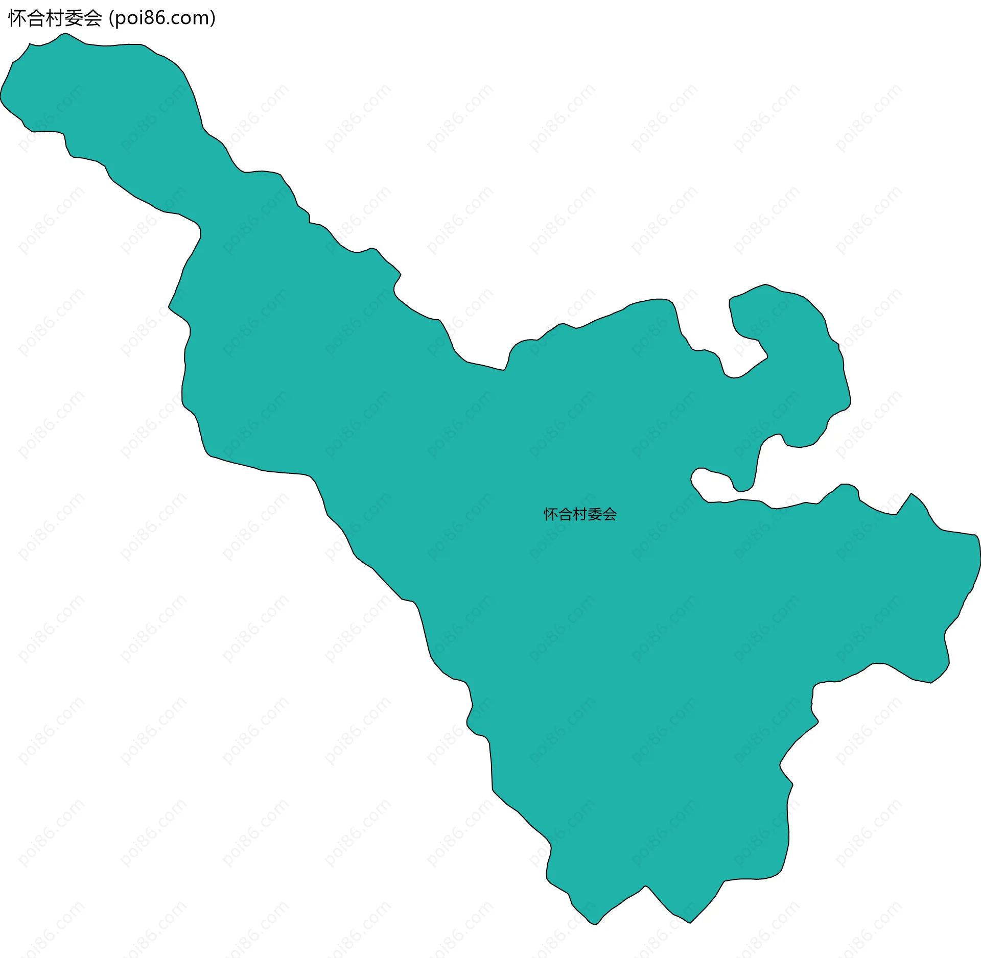 怀合村委会边界地图