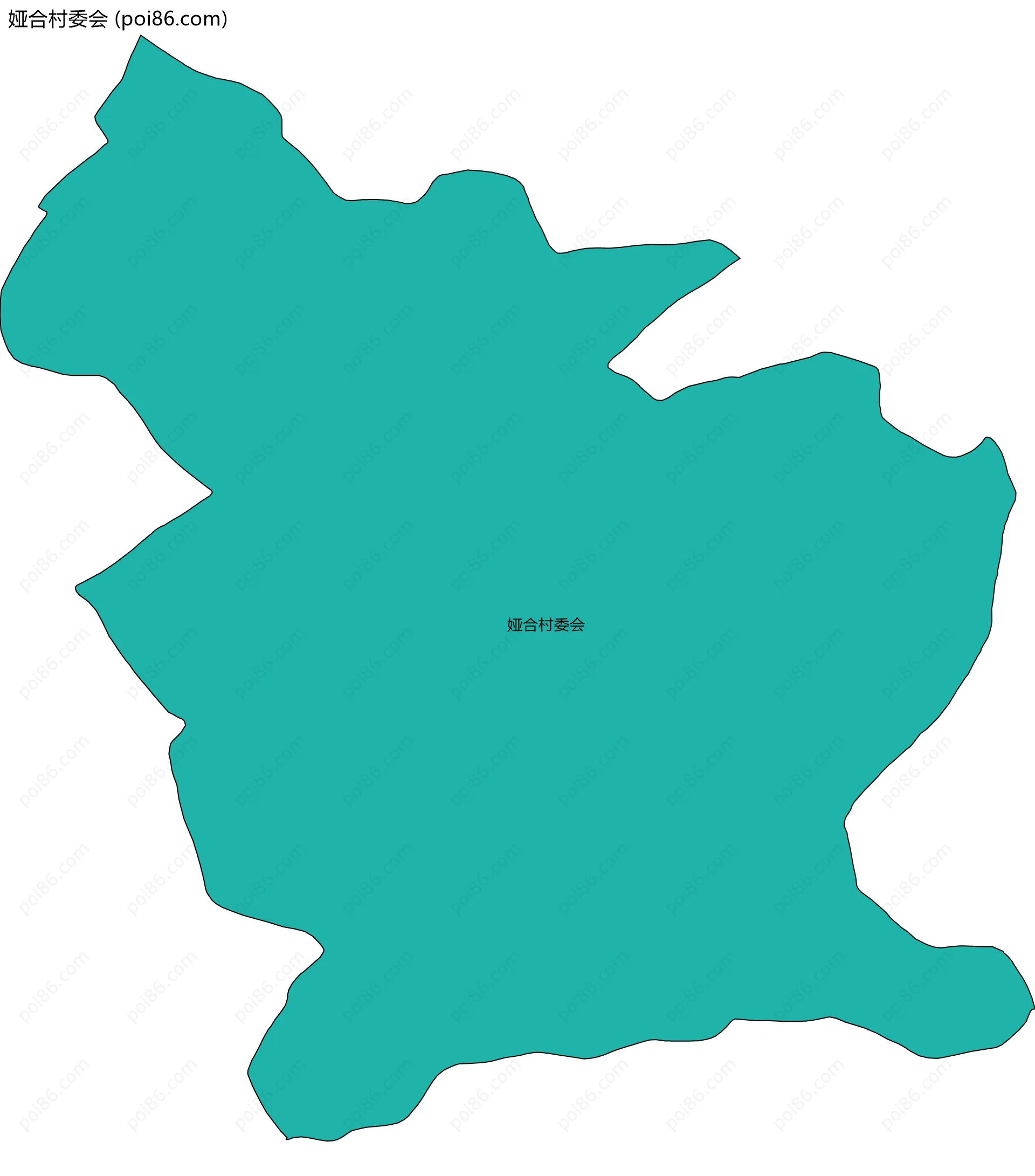 娅合村委会边界地图