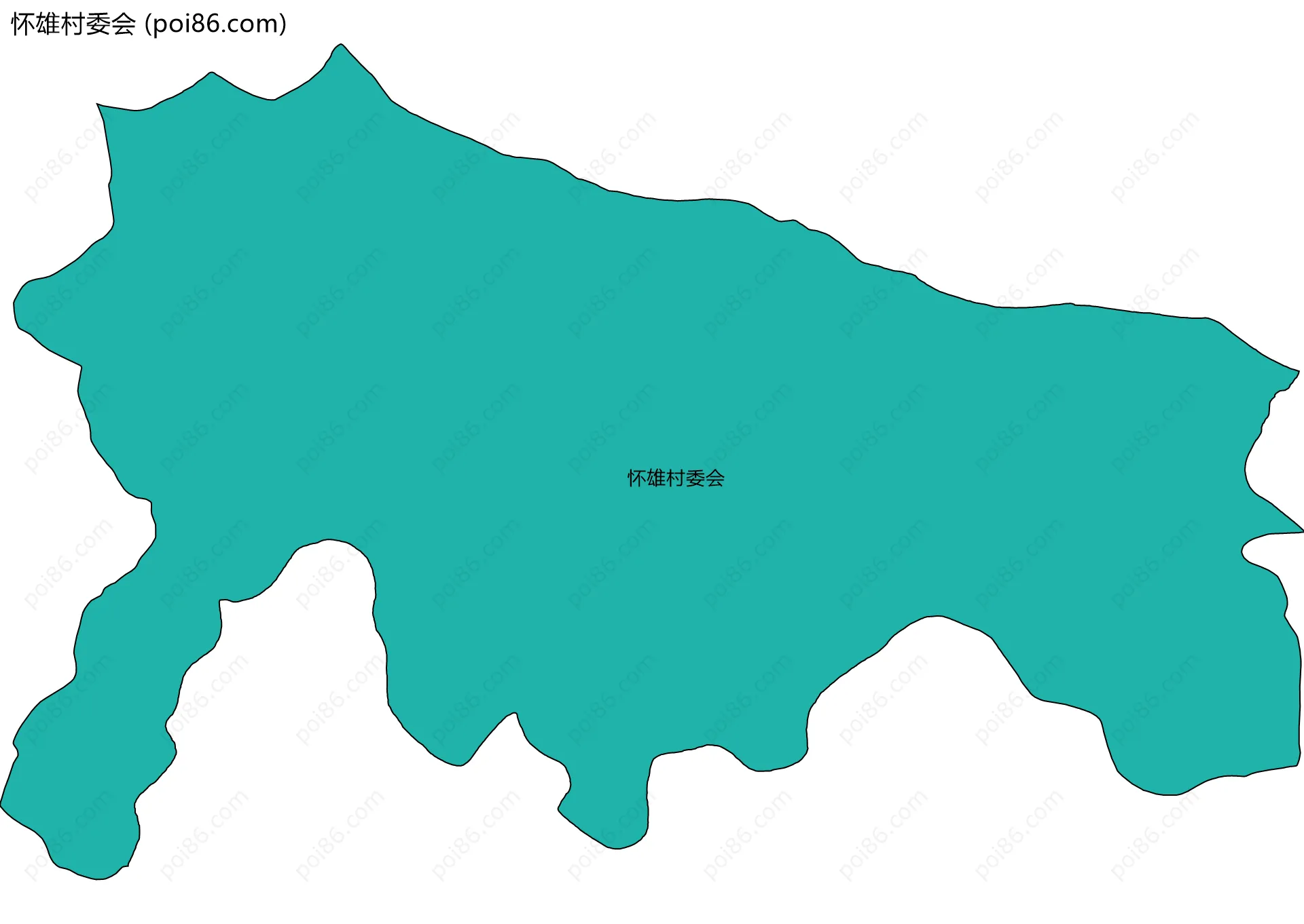 怀雄村委会边界地图