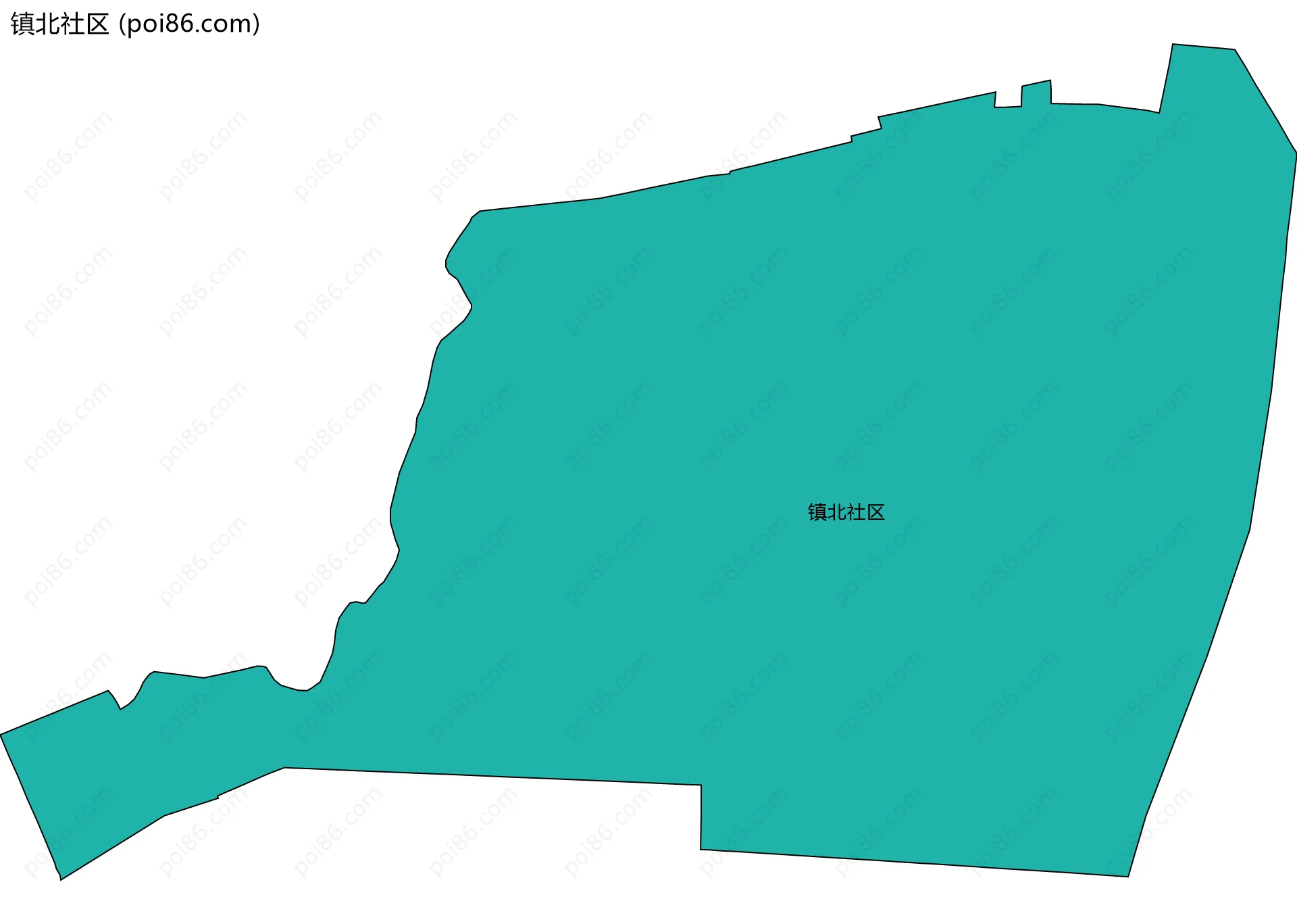 镇北社区边界地图