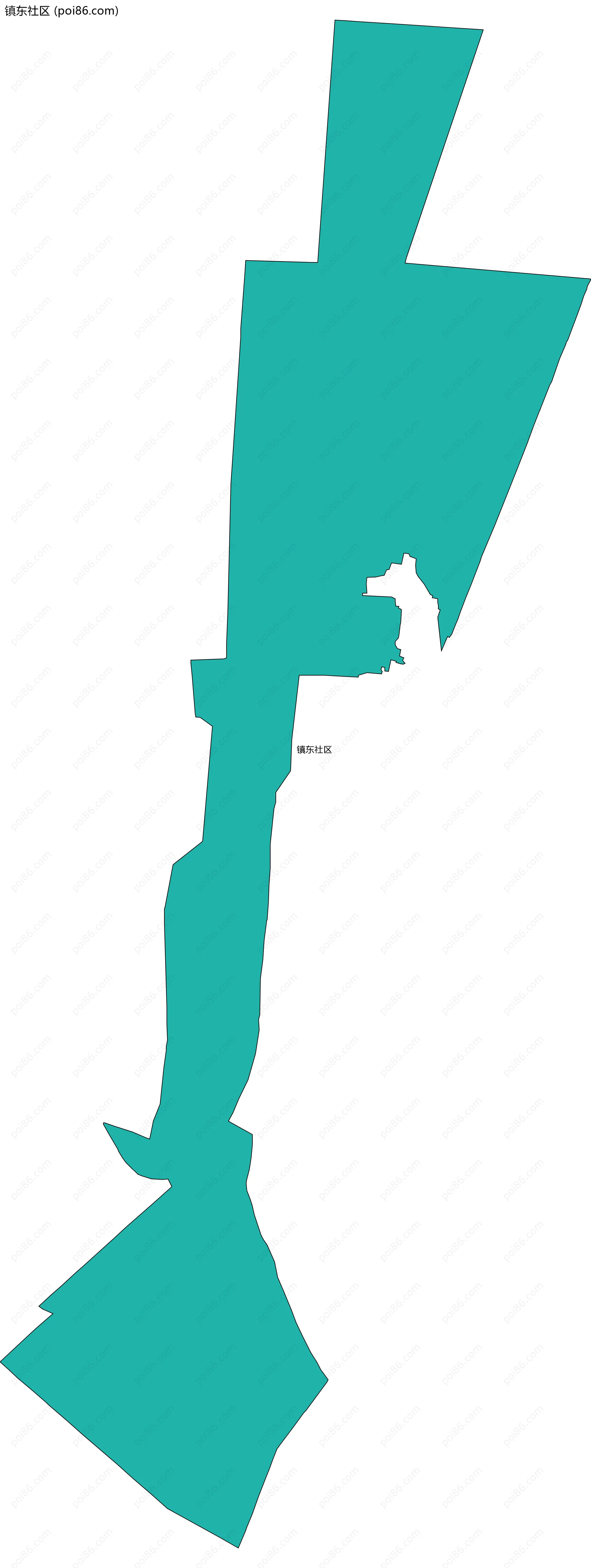 镇东社区边界地图