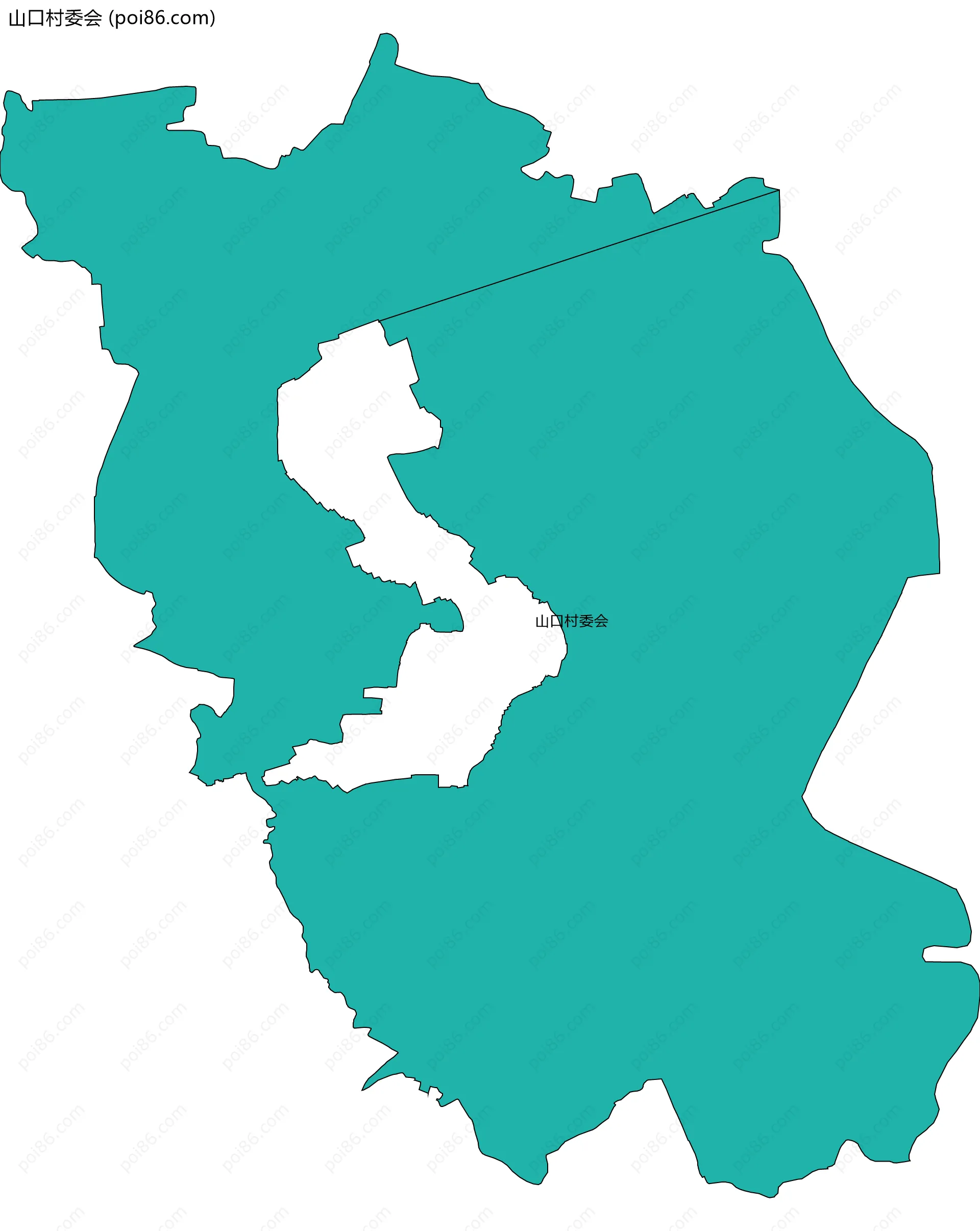 山口村委会边界地图