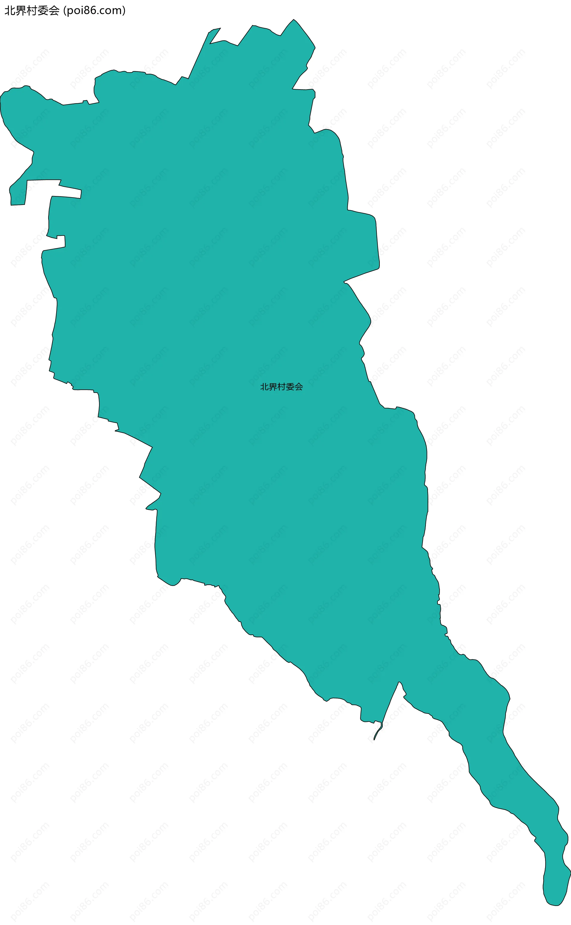 北界村委会边界地图