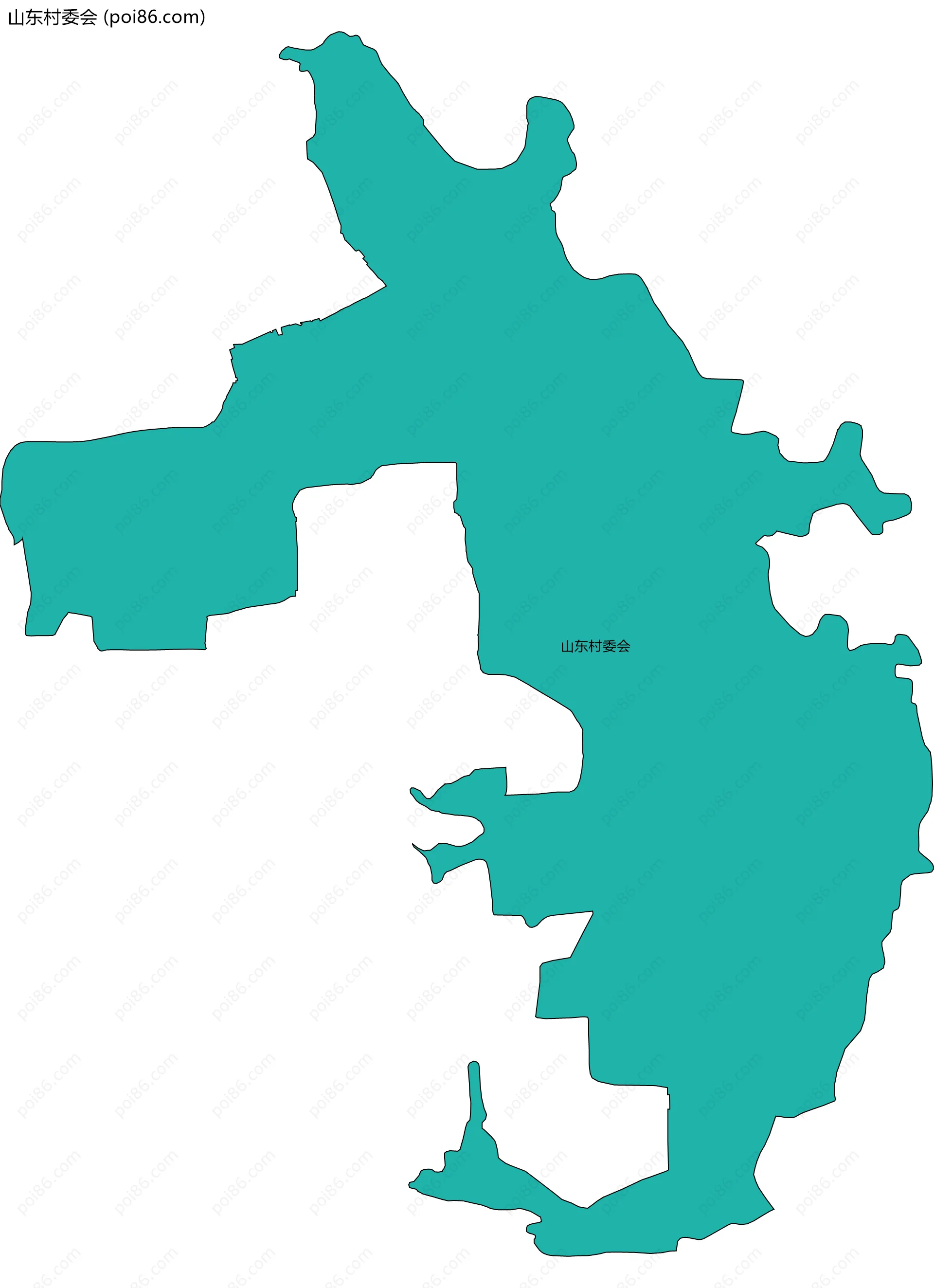 山东村委会边界地图