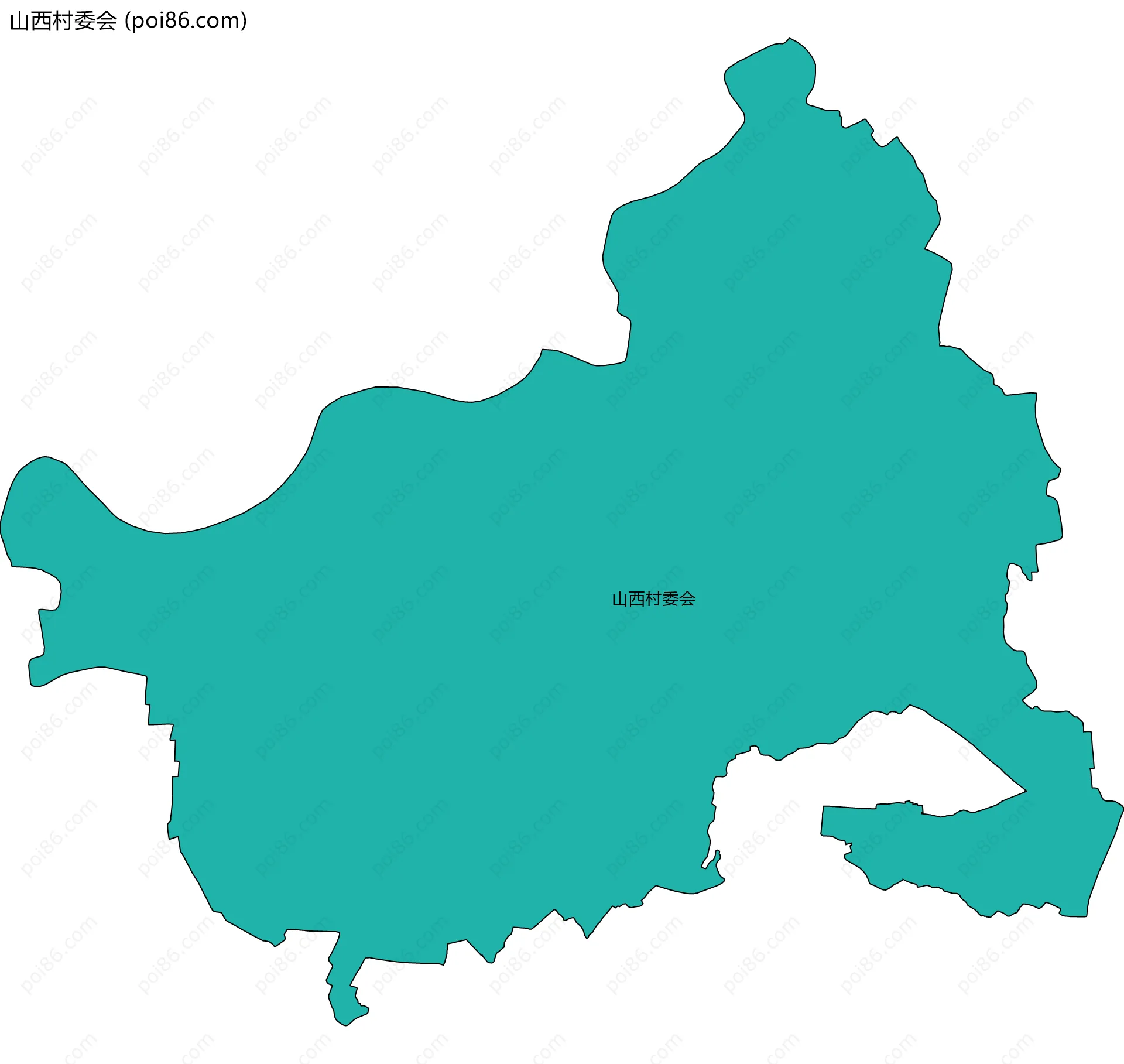 山西村委会边界地图
