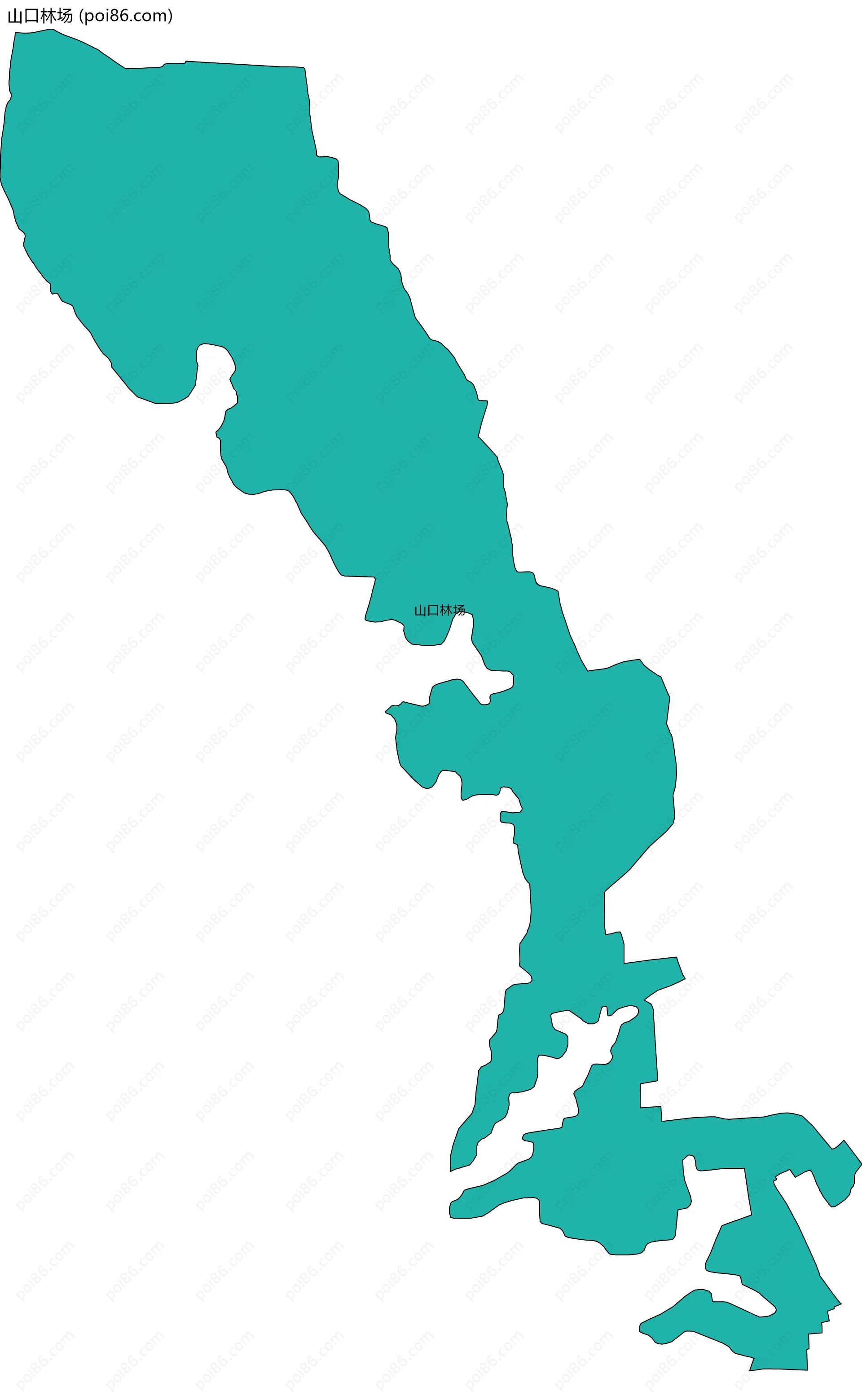 山口林场边界地图