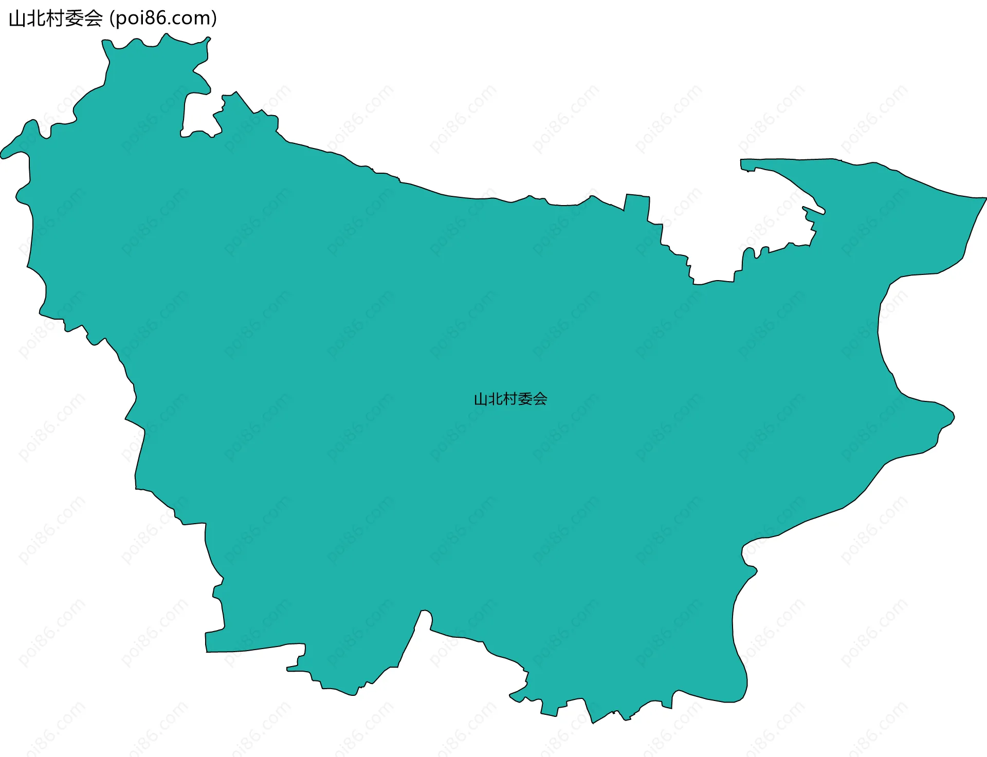 山北村委会边界地图