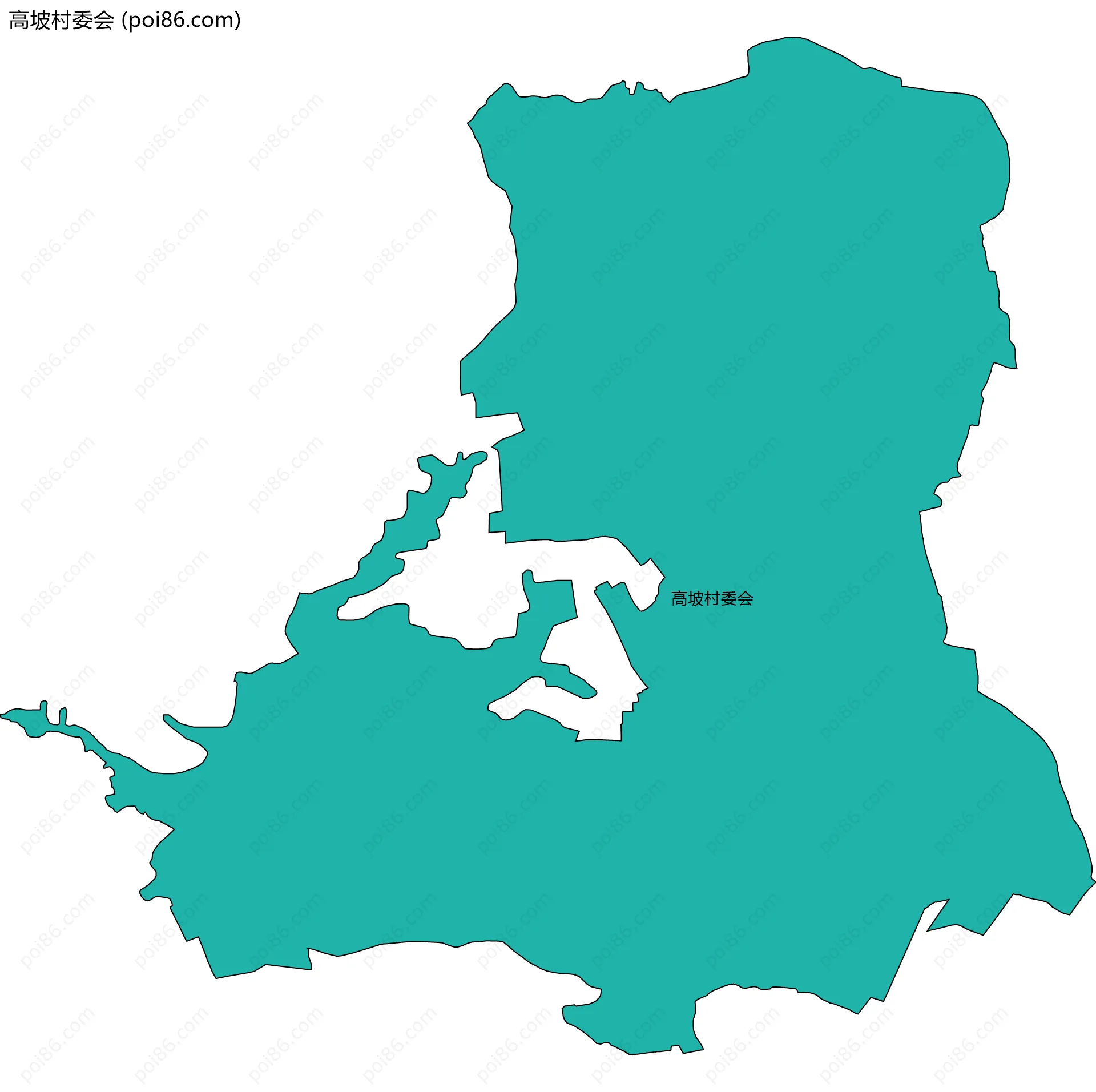 高坡村委会边界地图