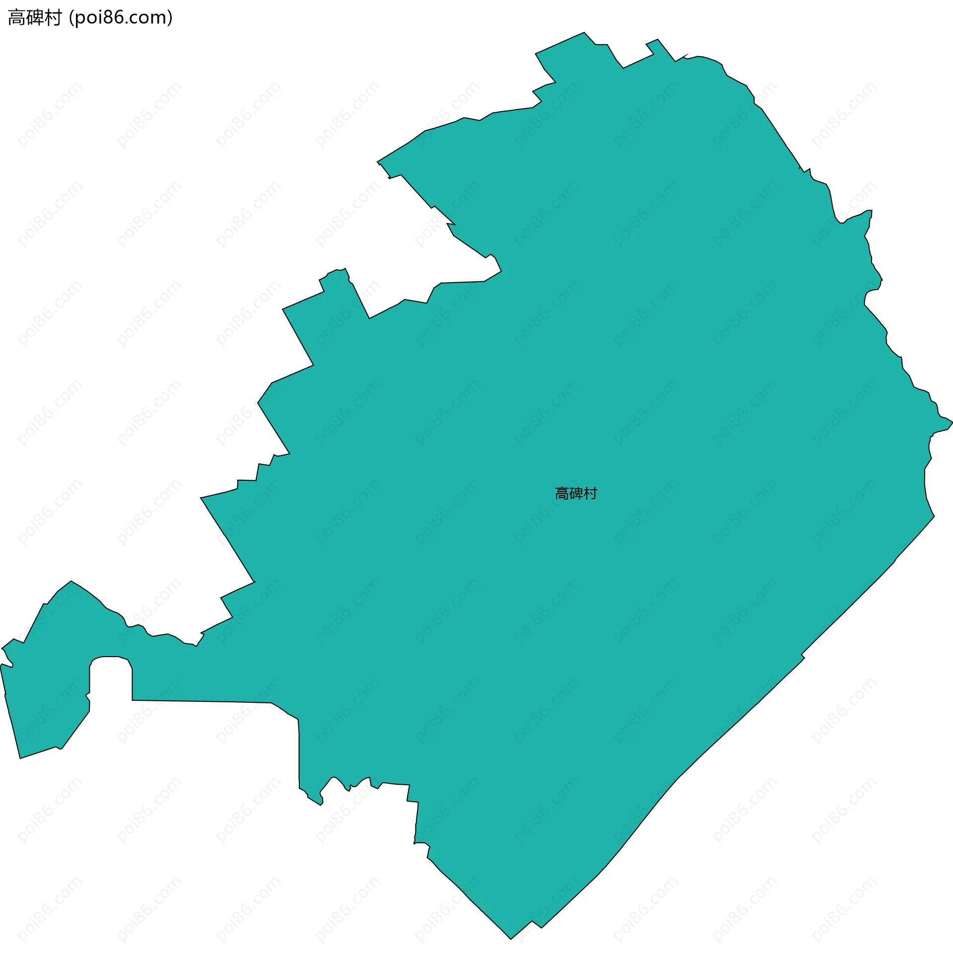 高碑村边界地图