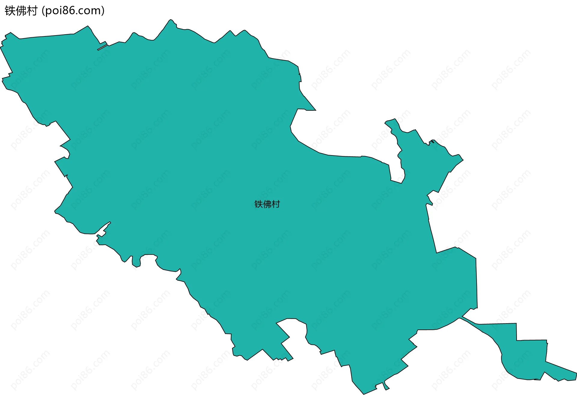 铁佛村边界地图