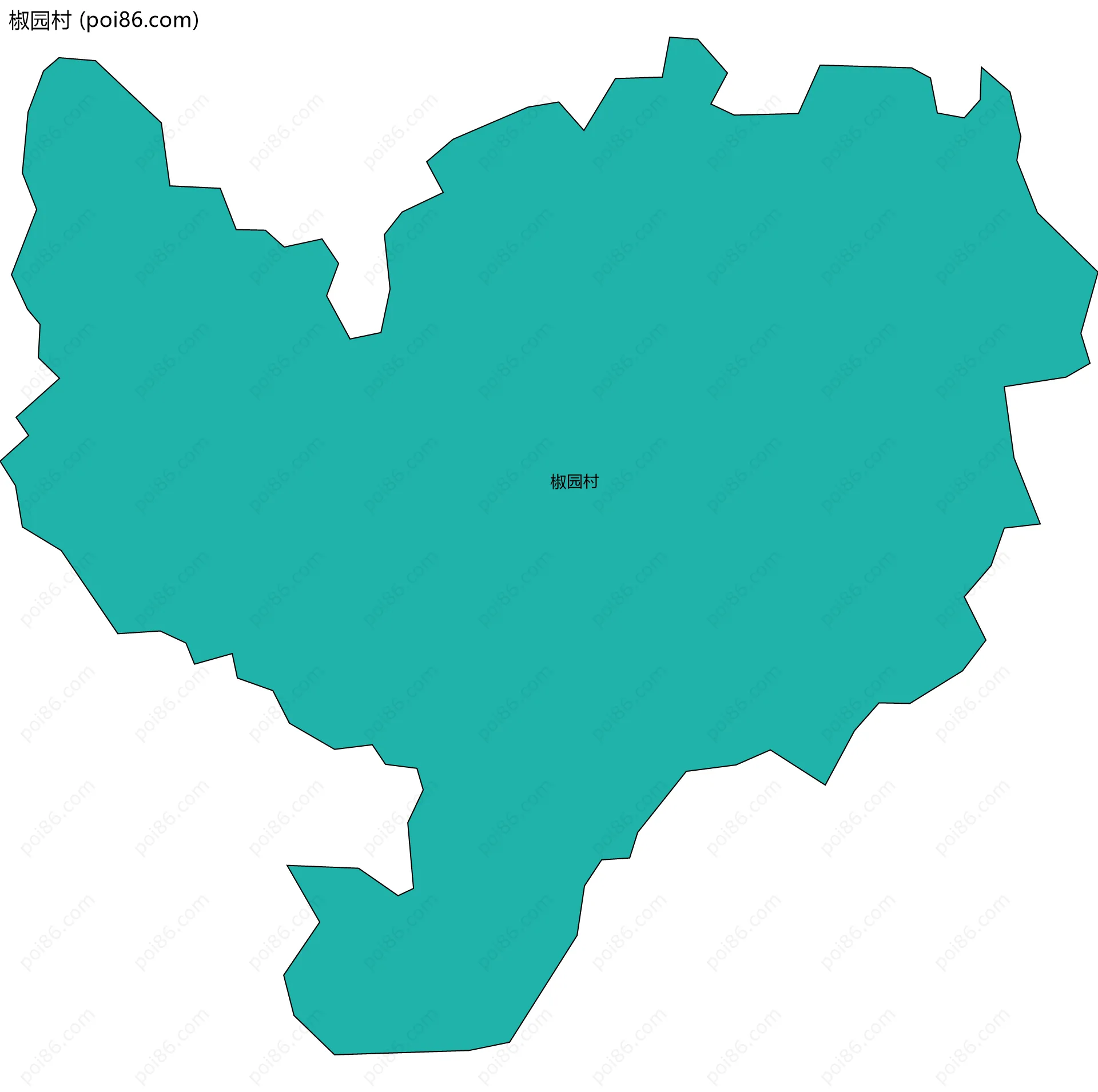 椒园村边界地图