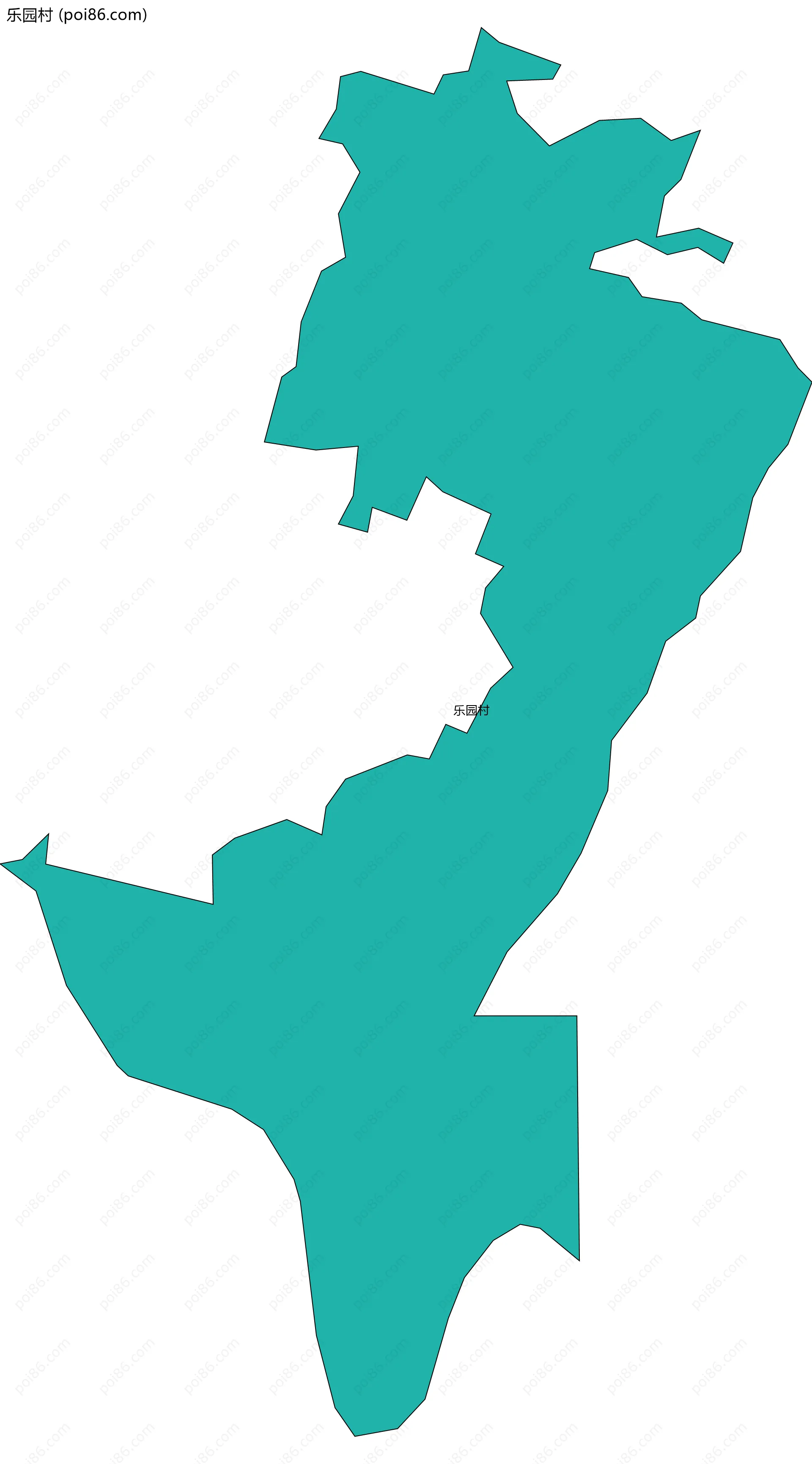 乐园村边界地图