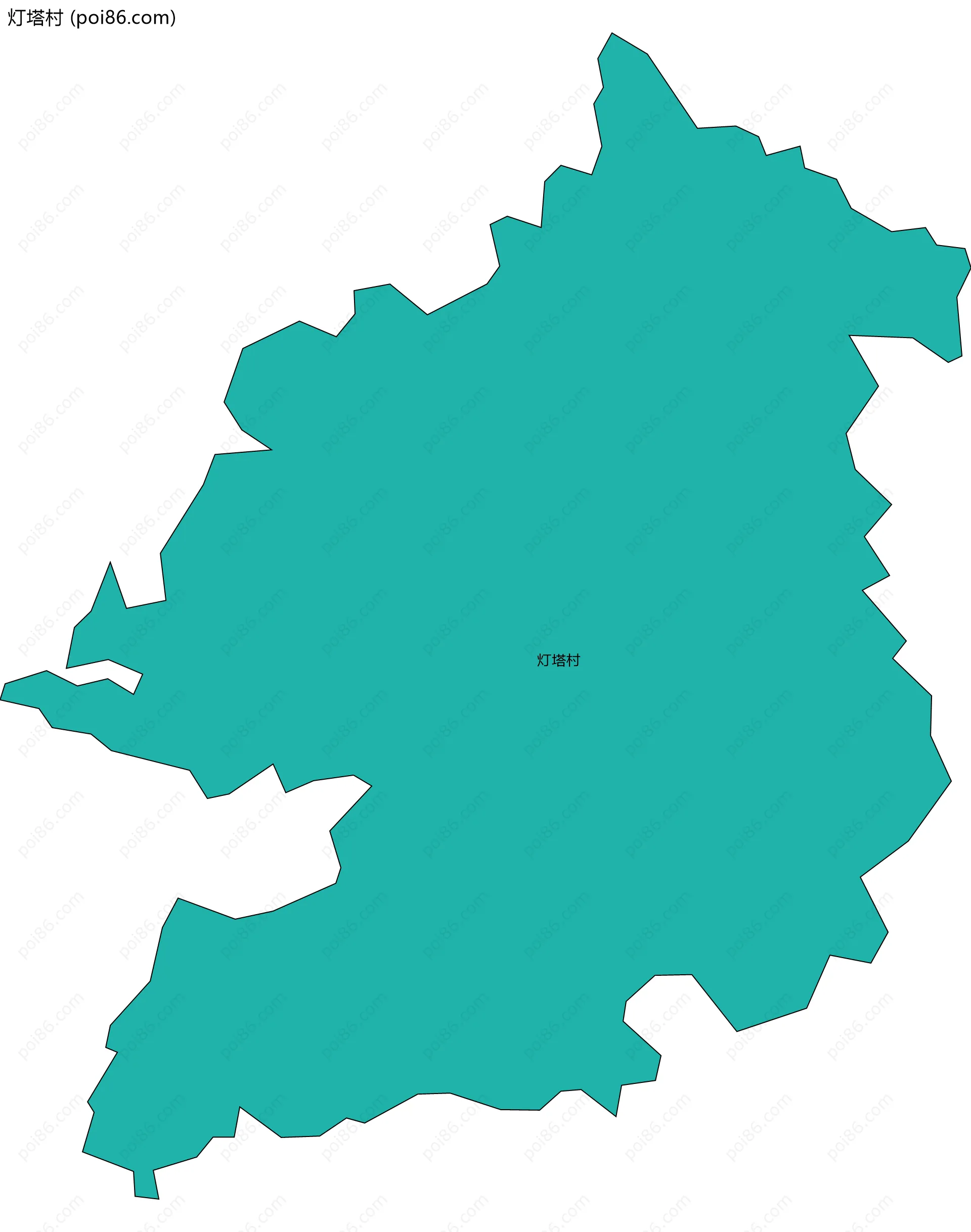 灯塔村边界地图